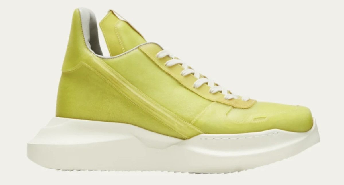 Rick Owens Rick Owens Geth Runner sz 10 43 Brand New Lemon/Milk