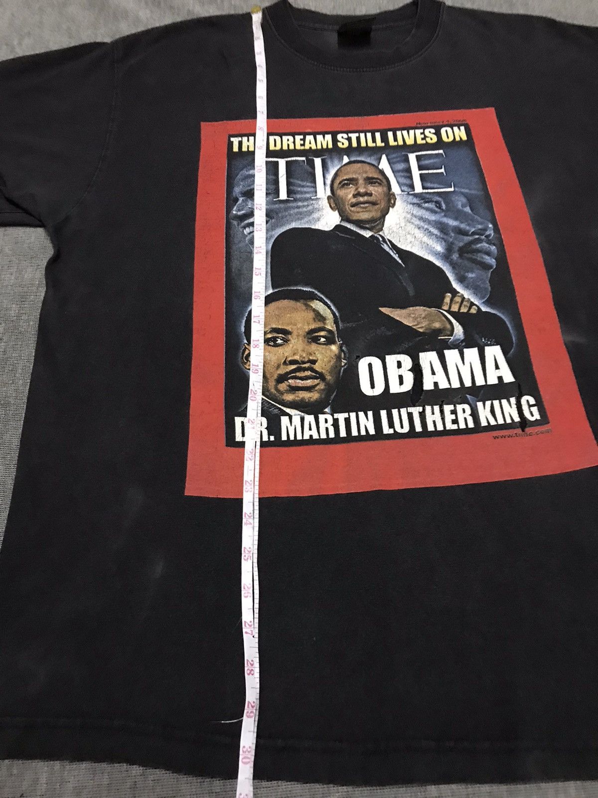 Vintage Vintage Distres Sunfaded tees Obama/ Dr.Martin Luther King Size US XL / EU 56 / 4 - 15 Thumbnail