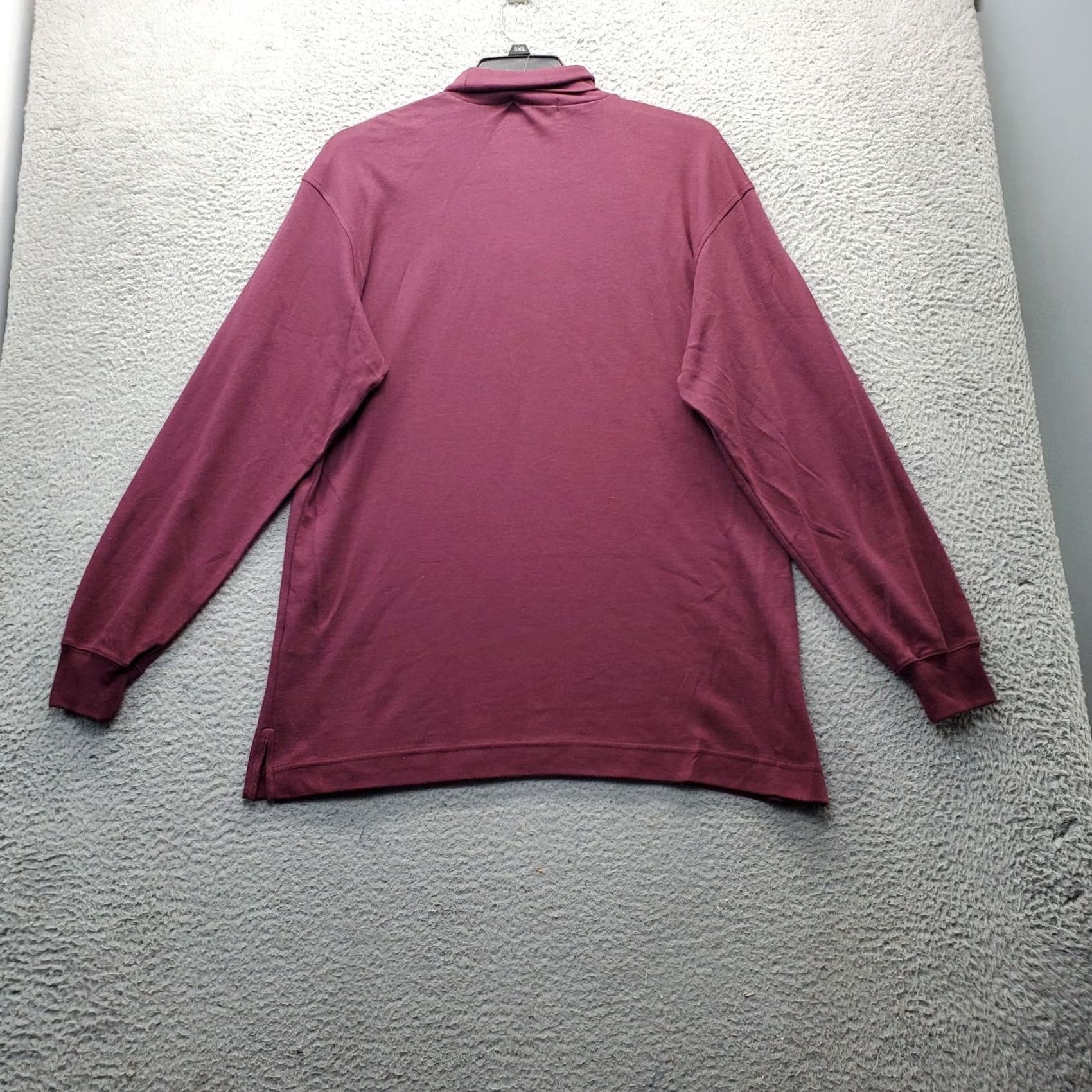 Nautica Nautica Shirt Mens M Burgundy Embroidered Logo Turtle Neck Pullover Size US M / EU 48-50 / 2 - 2 Thumbnail