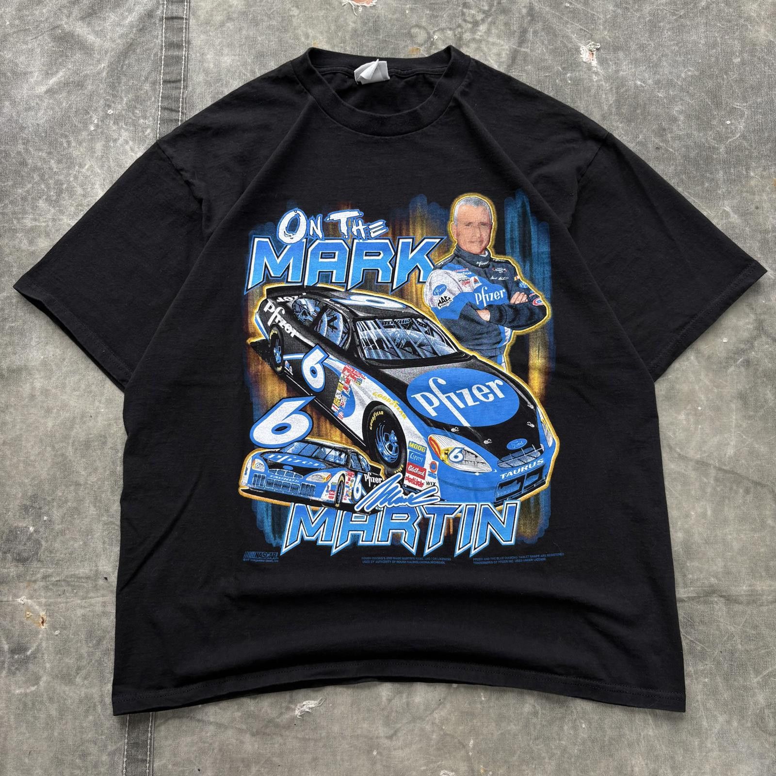 NASCAR Vintage Y2K Mark Martin Pfizer NASCAR Sportswear Shirt Size US XL / EU 56 / 4 - 1 Thumbnail