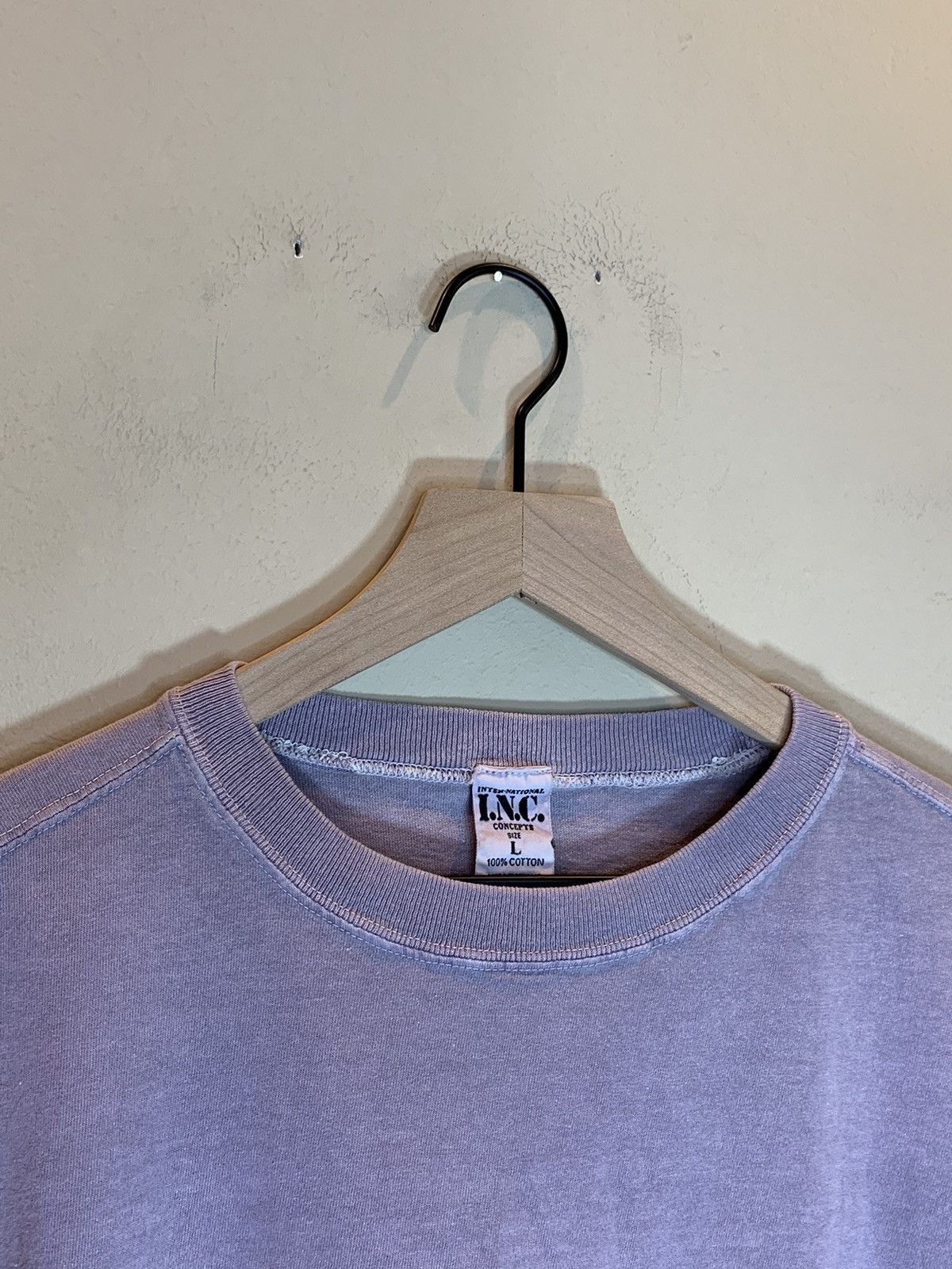 Vintage *RARE* Vintage INC Lilac Lavender Single Stitch Faded Shirt Size US L / EU 52-54 / 3 - 5 Thumbnail