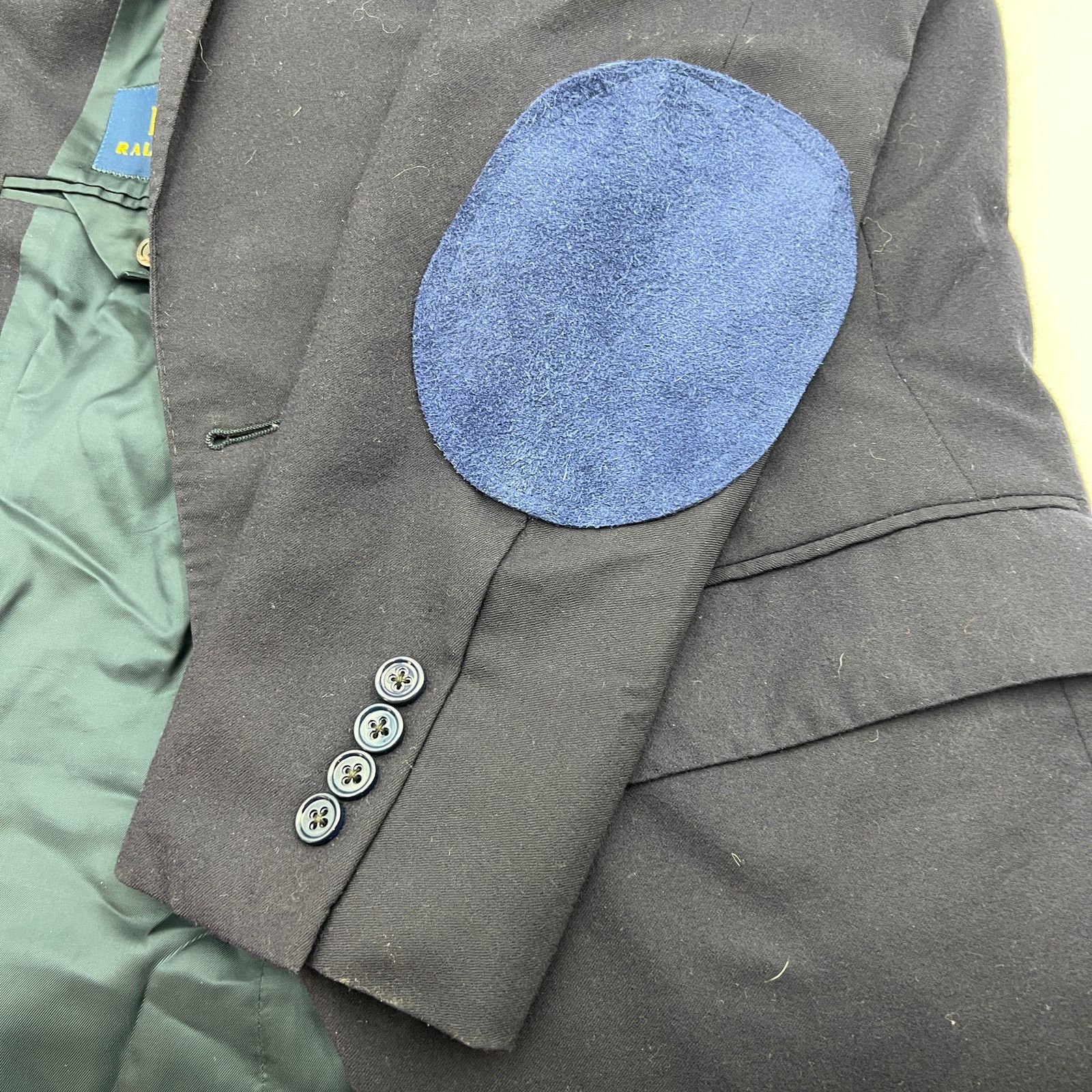Polo Ralph Lauren Polo Ralph Lauren Wool Navy Blazer With Elbow Patches Size 42R - 10 Thumbnail