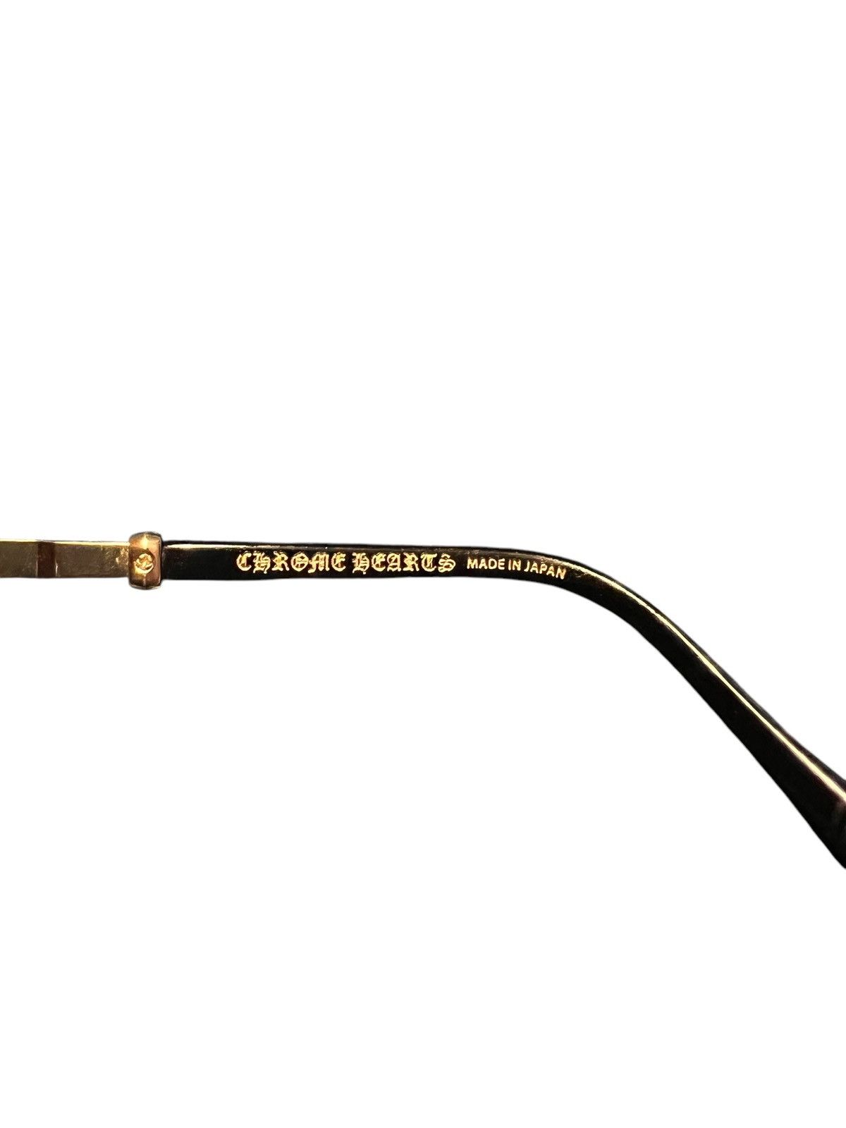 Chrome Hearts Chrome Hearts Titana Sluvr Glasses Black and Gold Size ONE SIZE - 6 Thumbnail