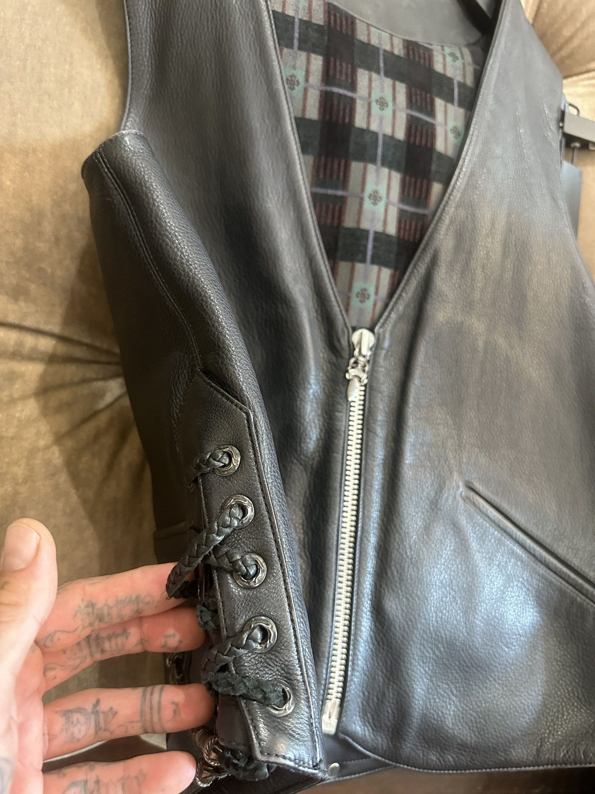 Chrome Hearts CHROME HEARTS LEATHER STAR VEST XXL 2XL NEW Size US XXL / EU 58 / 5 - 6 Thumbnail