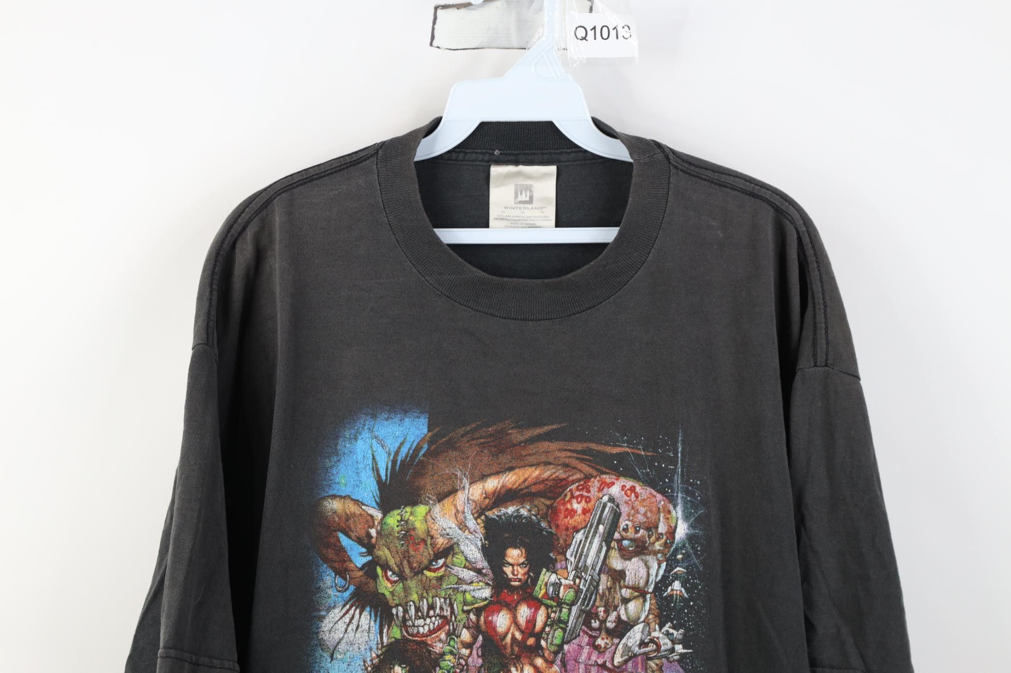 Vintage Vintage 90s Winterland Metal 2000 Movie Comic T-Shirt Black Size US XL / EU 56 / 4 - 2 Thumbnail