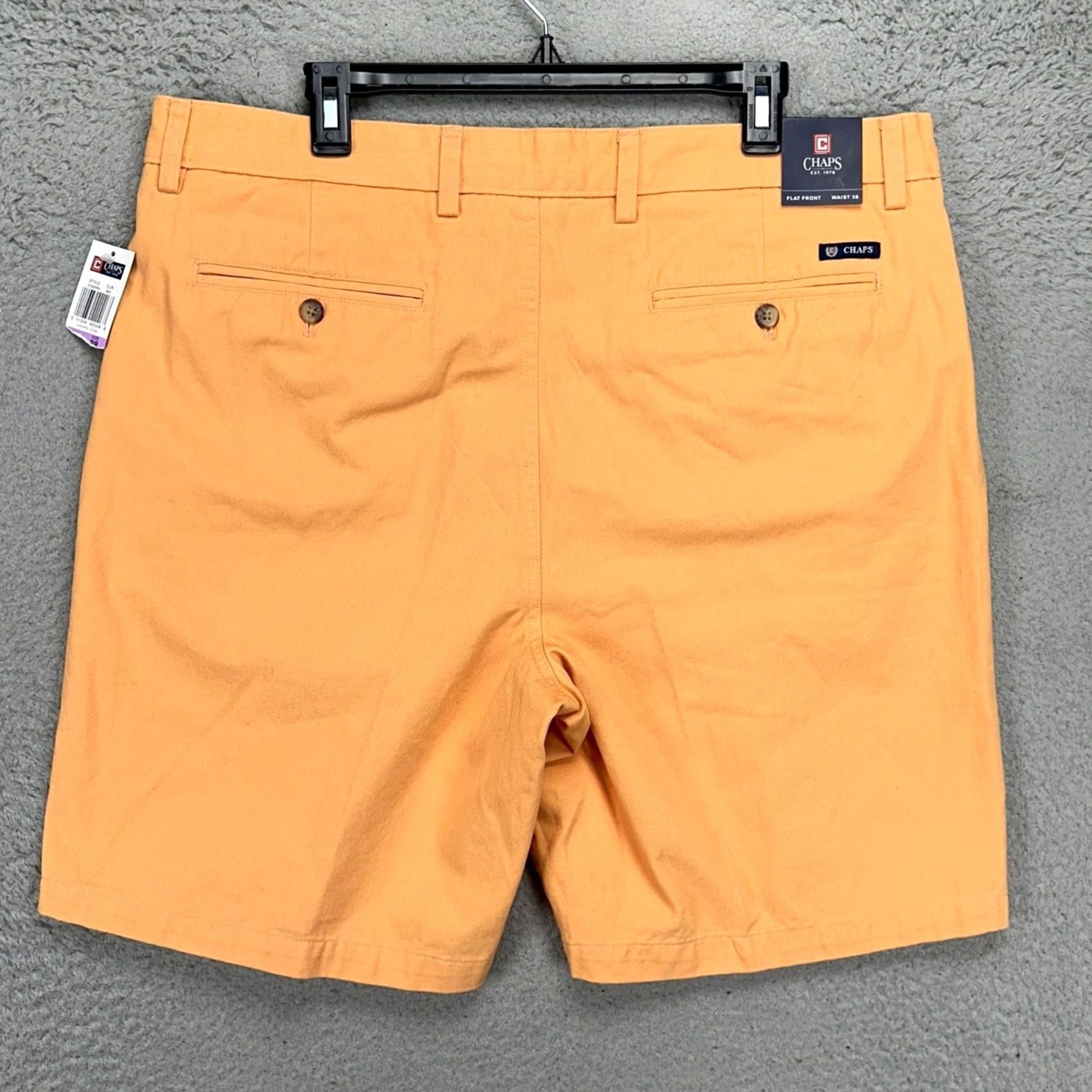Chaps Chaps Khakis Shorts Mens 38 Orange 100% Cotton Flat Front Casual Pockets NEW Size US 38 / EU 54 - 2 Thumbnail