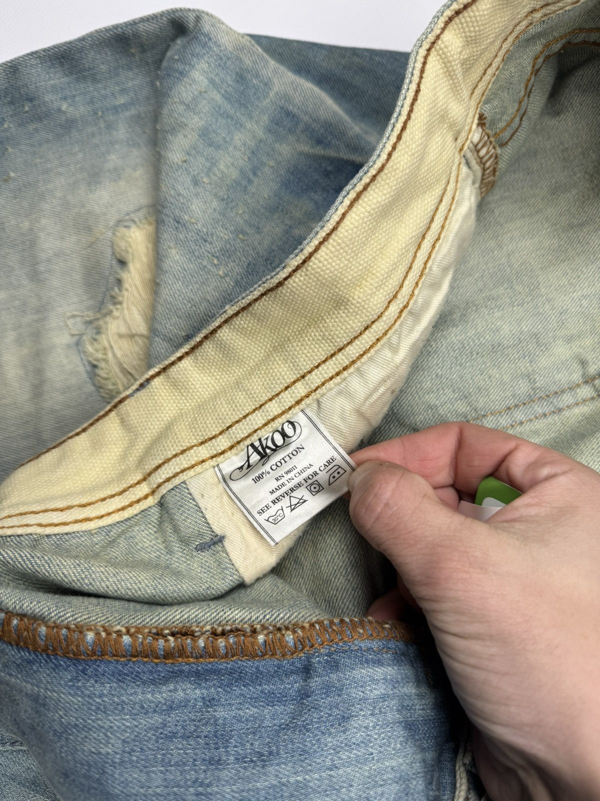 If Six Was Nine Vintage IfSixWasNine Style Distressed Fade Y2k Jeans Size US 38 / EU 54 - 13 Thumbnail