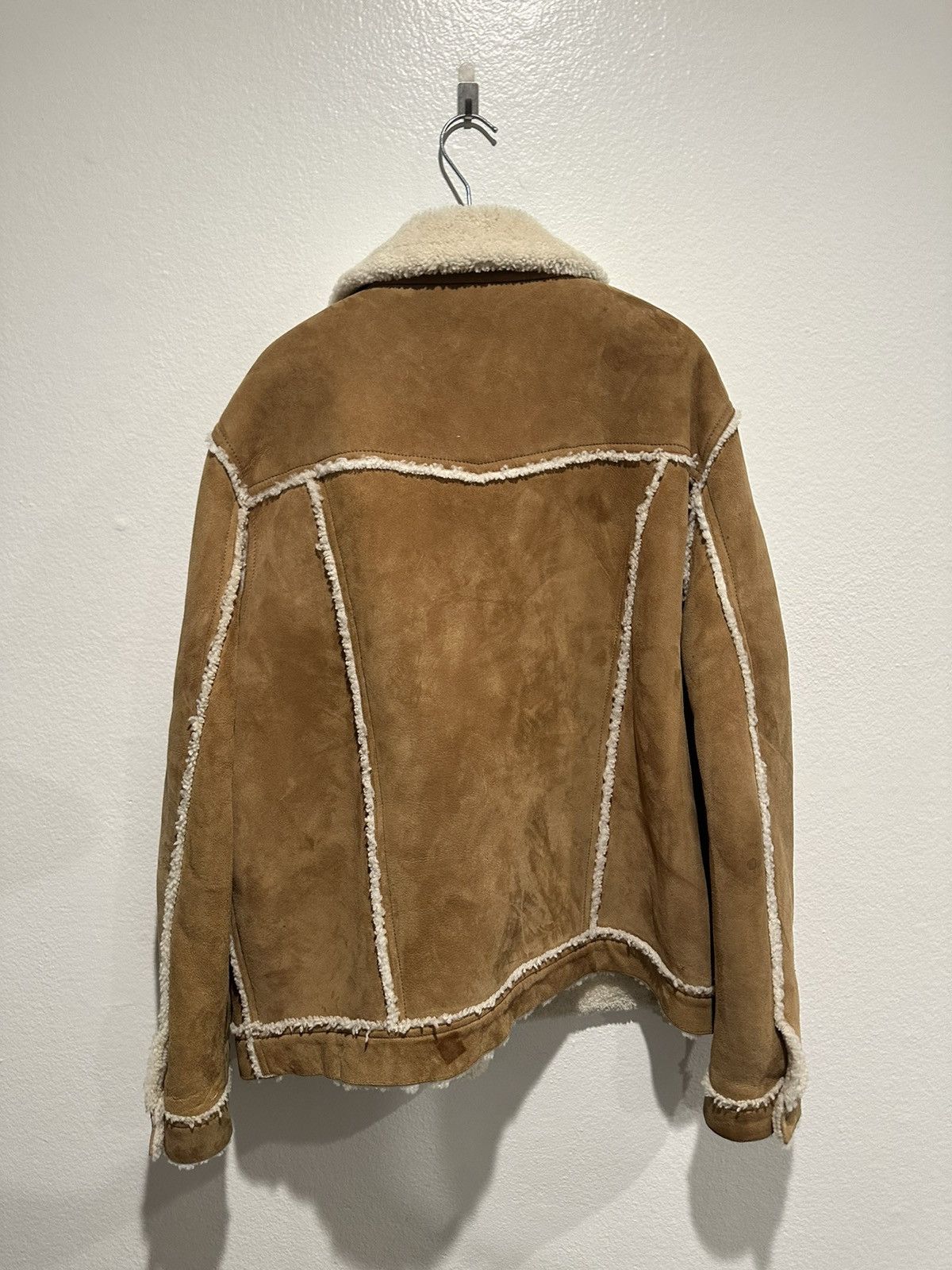 Saint Laurent Paris Suede Shearling Trucker Jacket 58 Size US XXL / EU 58 / 5 - 6 Thumbnail