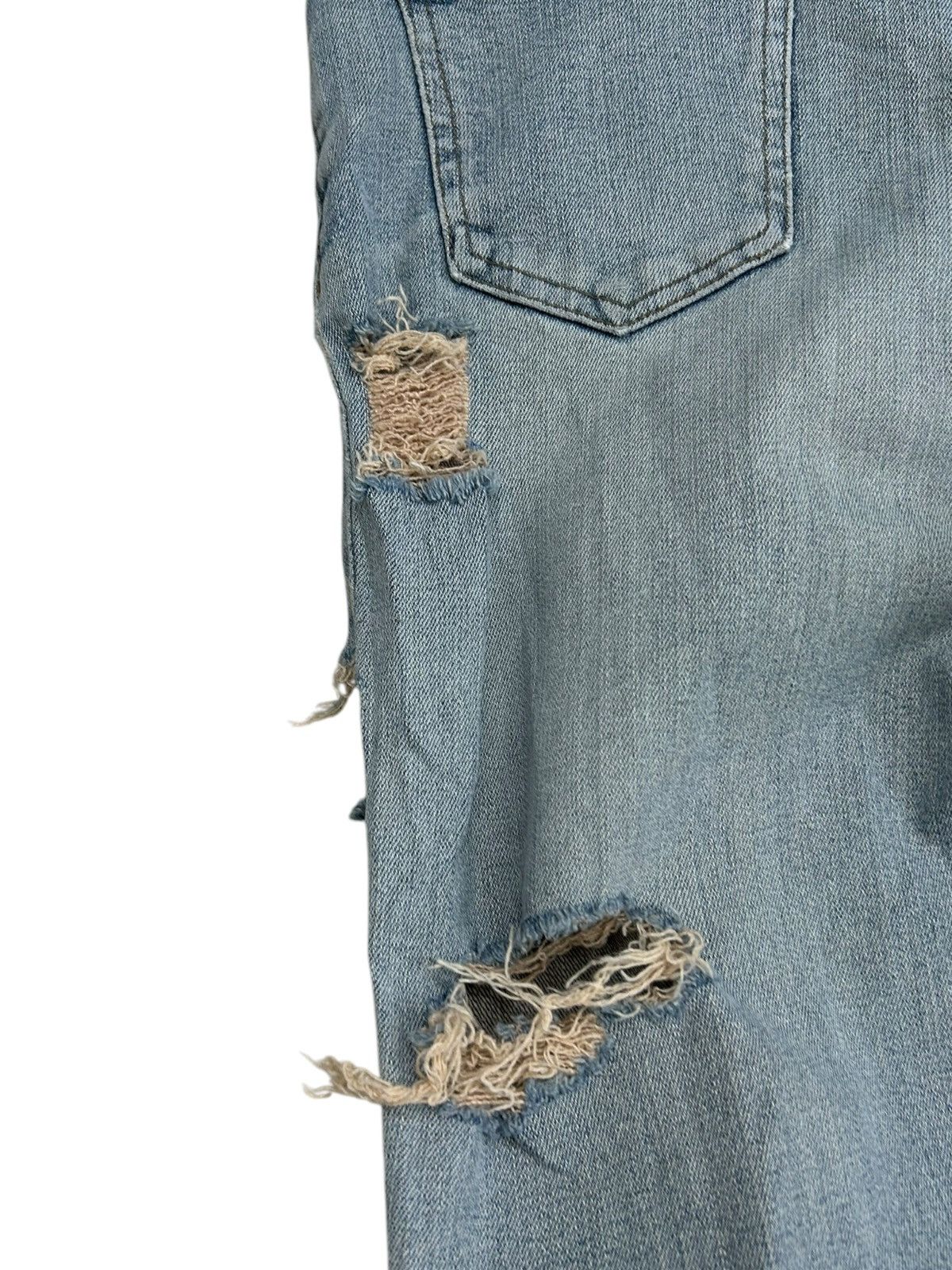 20471120 × Japanese Brand Daily Topic Japan Light Blue Jean Distressed Grunge Style Size US 28 / EU 44 - 9 Thumbnail
