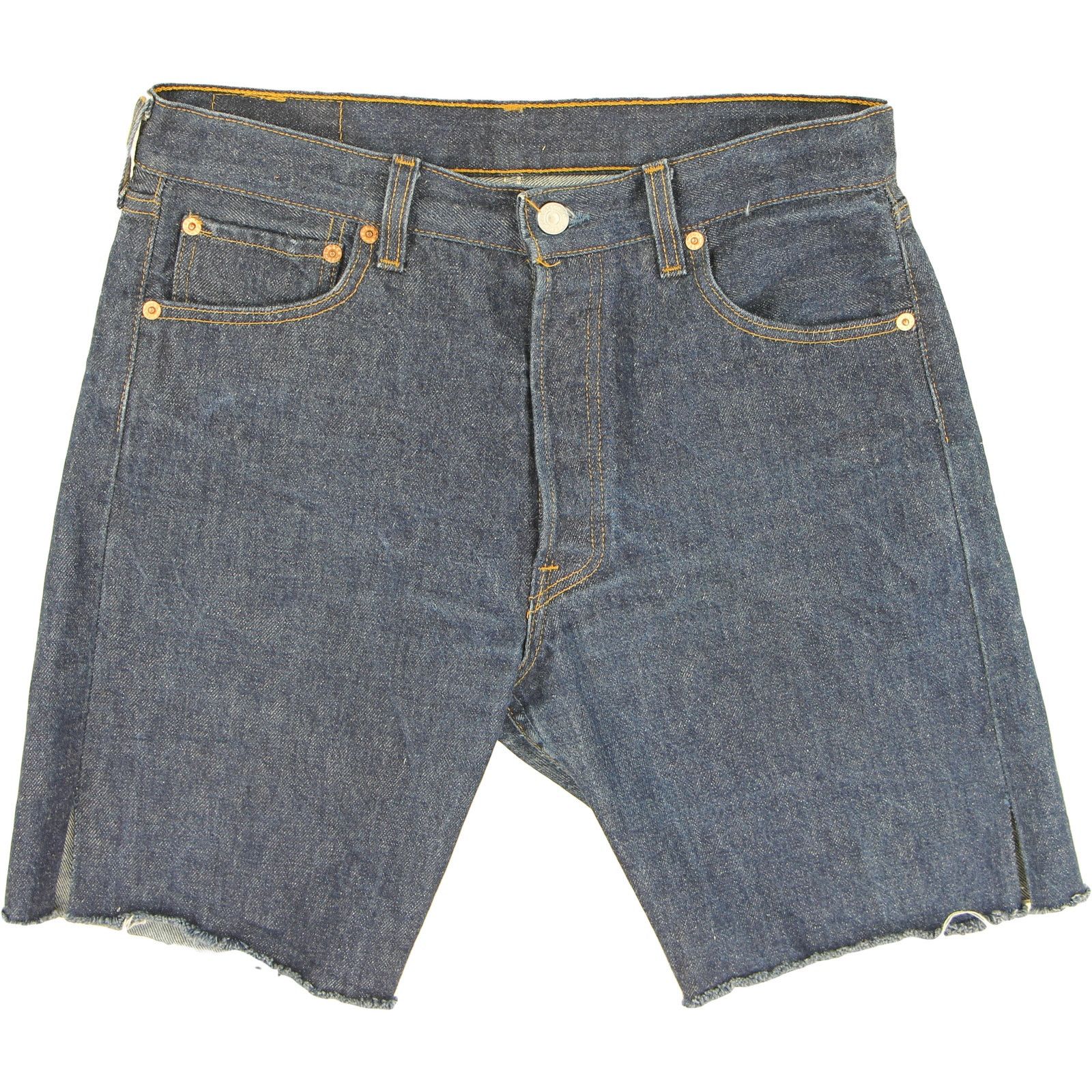 Levi's 90s Vintage Dark Levi's 501 XX Rock Denim Jean Cutoff Shorts Size US 31 - 1 Thumbnail