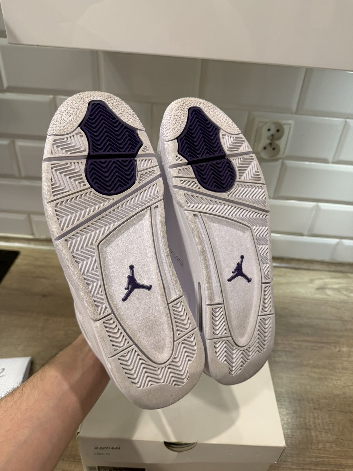 Jordan Brand Jordan 4 Metallic Purple Size US 10.5 / EU 43-44 - 5 Thumbnail