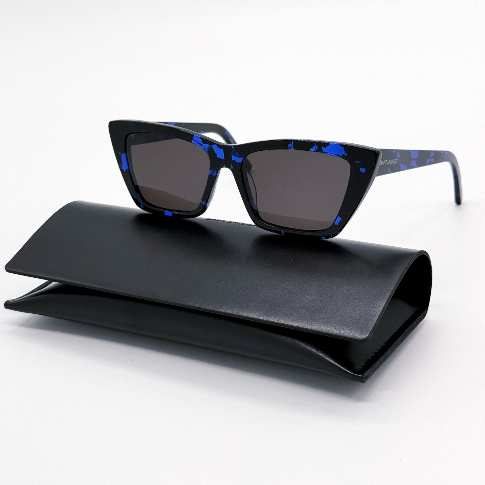 Saint Laurent Paris NEW SAINT LAURENT SL 276 MICA 009 CAT EYE BLACK BLUE GREY WO Size ONE SIZE - 1 Thumbnail