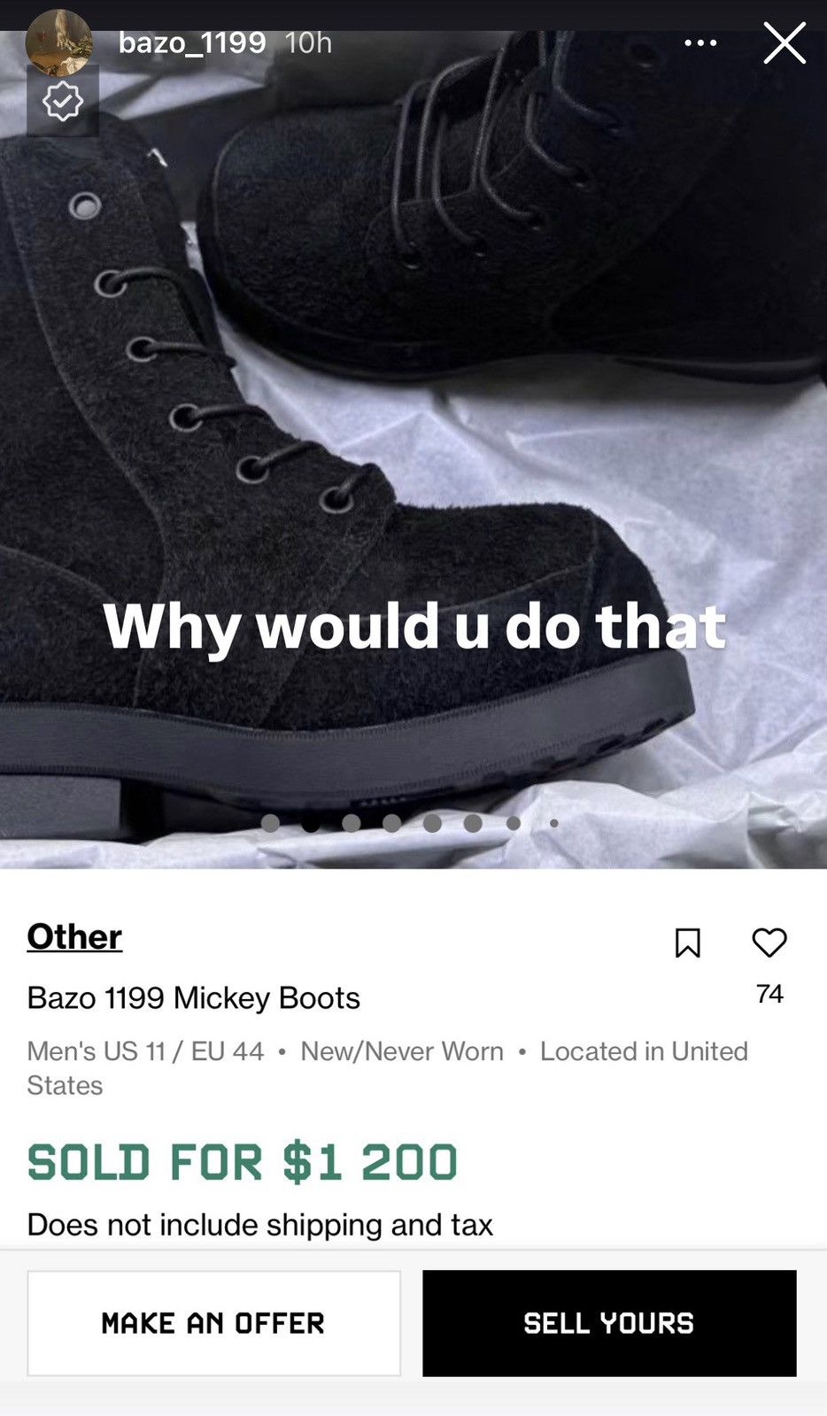 1199 Bazo 1199 Mickey Boots Size US 11 / EU 44 - 24 Thumbnail