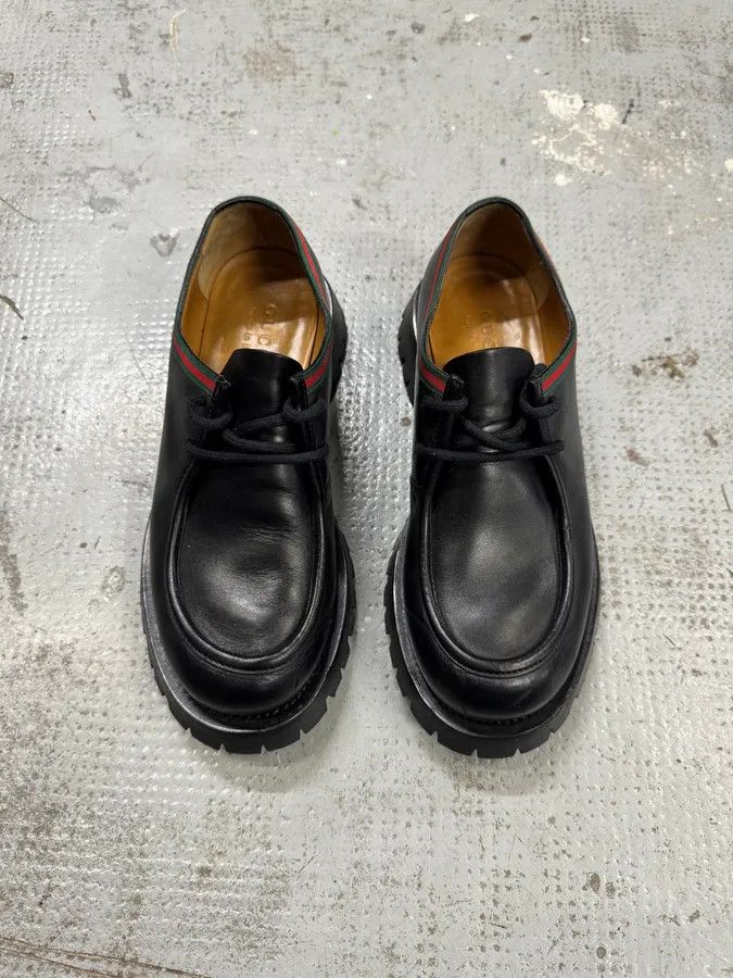 Gucci 2000s Gucci Black Leather Italian Loafers Size US 8 / EU 41 - 2 Thumbnail