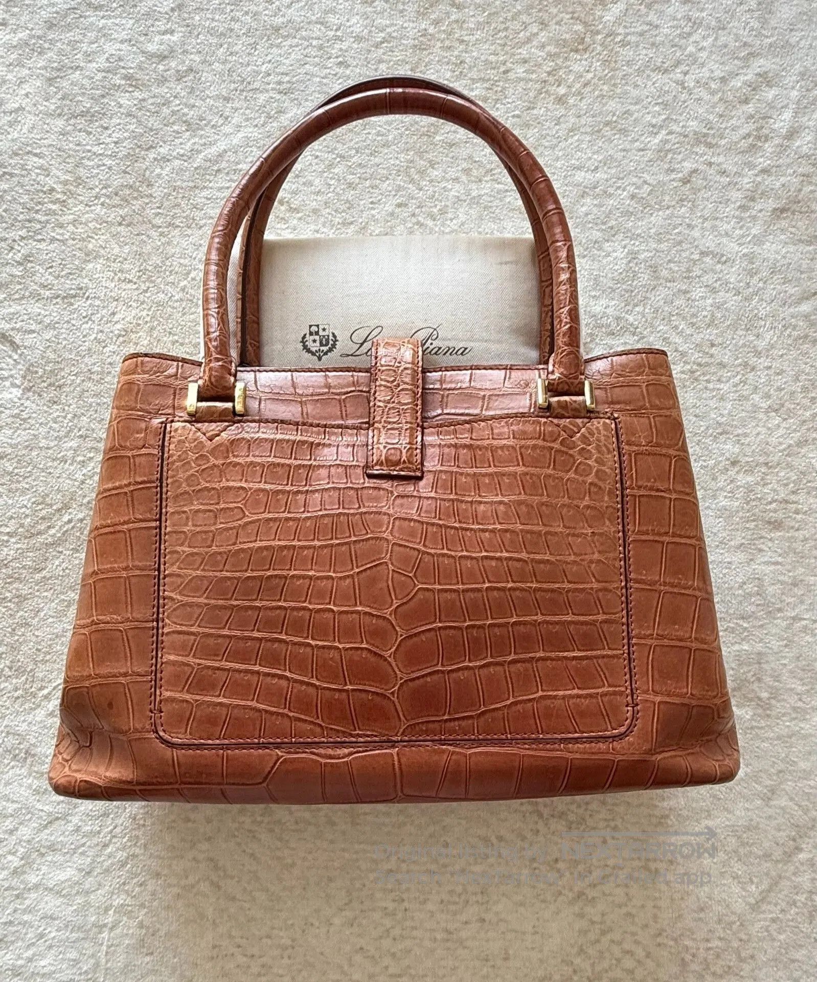 Loro Piana Loro Piana Bellevue Crocodile Handbag. Size ONE SIZE - 2 Thumbnail