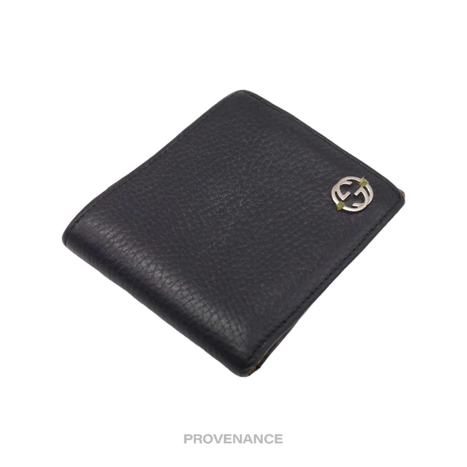 Gucci 🔴 Gucci GG Logo Bifold Wallet - Black Yellow Leather Size ONE SIZE - 6 Thumbnail