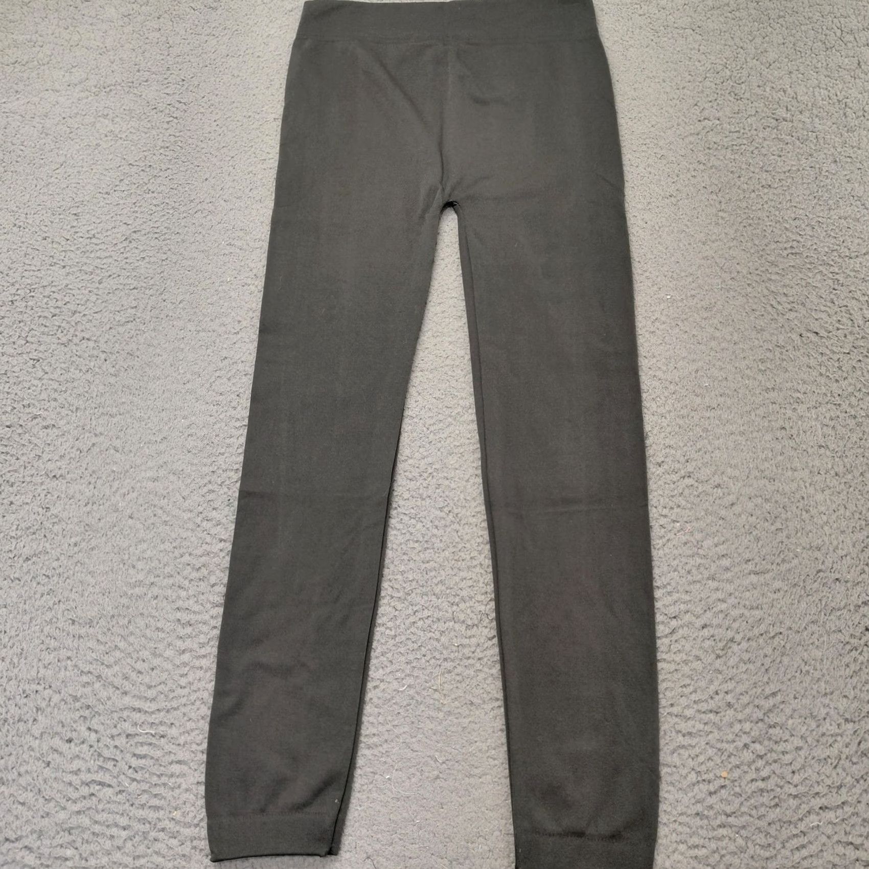 Vintage ET TU Leggings Women's Plus Charcoal High Rise Fleece Lined Full Length Size One Size Regular Black Pants Womens Lounge Athletic winter Size 42" / US 20 - 4 Thumbnail