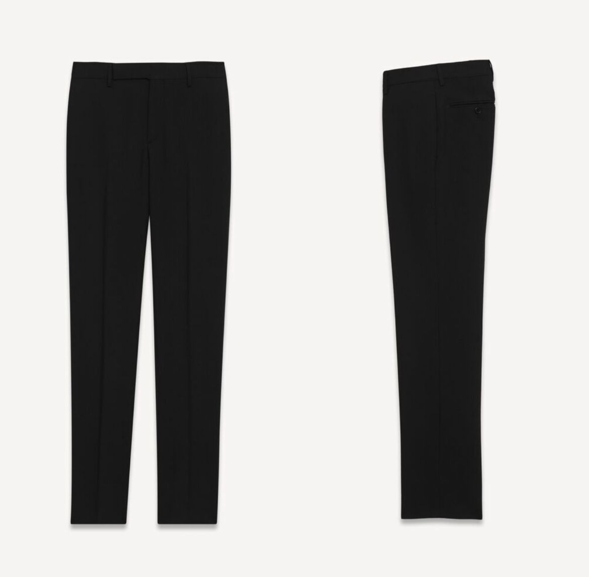 Saint Laurent Paris o1b1hav110625 Pant in Gabardine in Black Size US 32 / EU 48 - 1 Preview