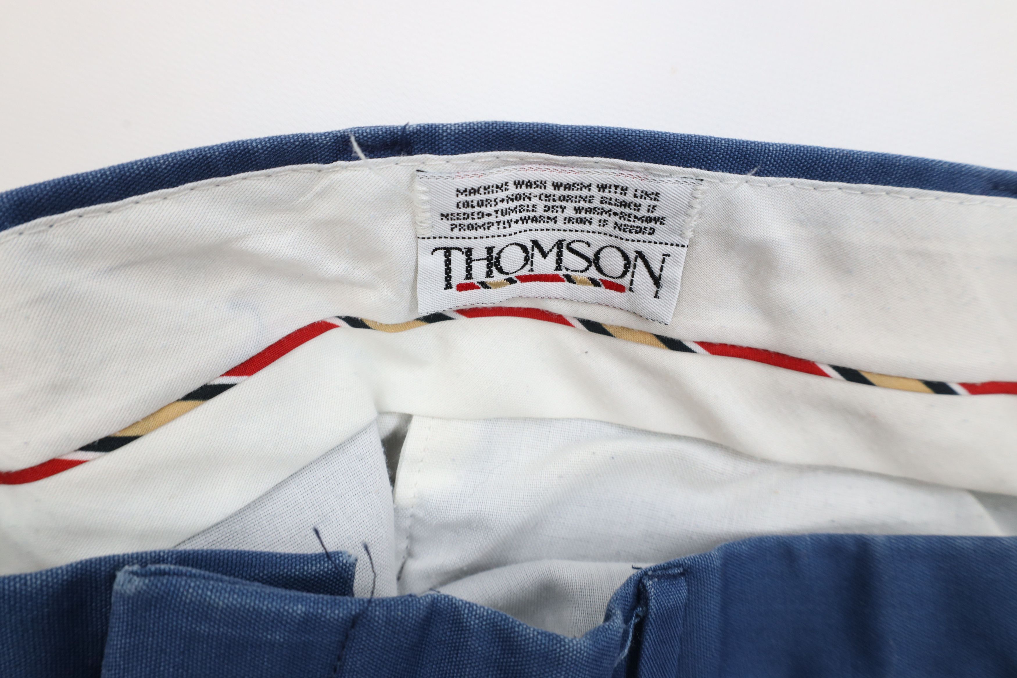 Vintage Vintage 70s Streetwear Flared Wide Leg Chino Pants Blue USA Size US 32 / EU 48 - 10 Thumbnail