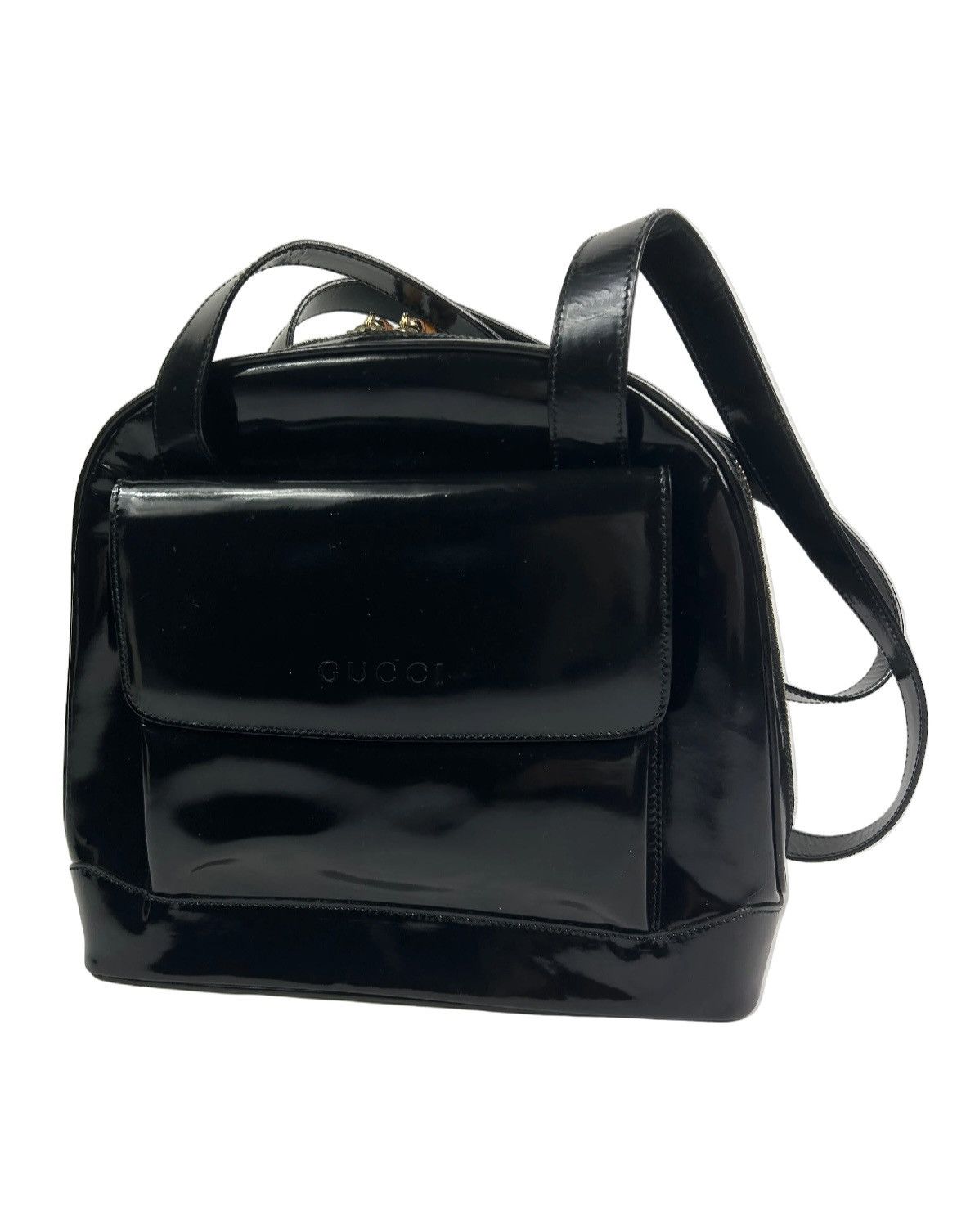 Gucci Gucci Black Leather Shoulder Bag Size ONE SIZE - 1 Thumbnail