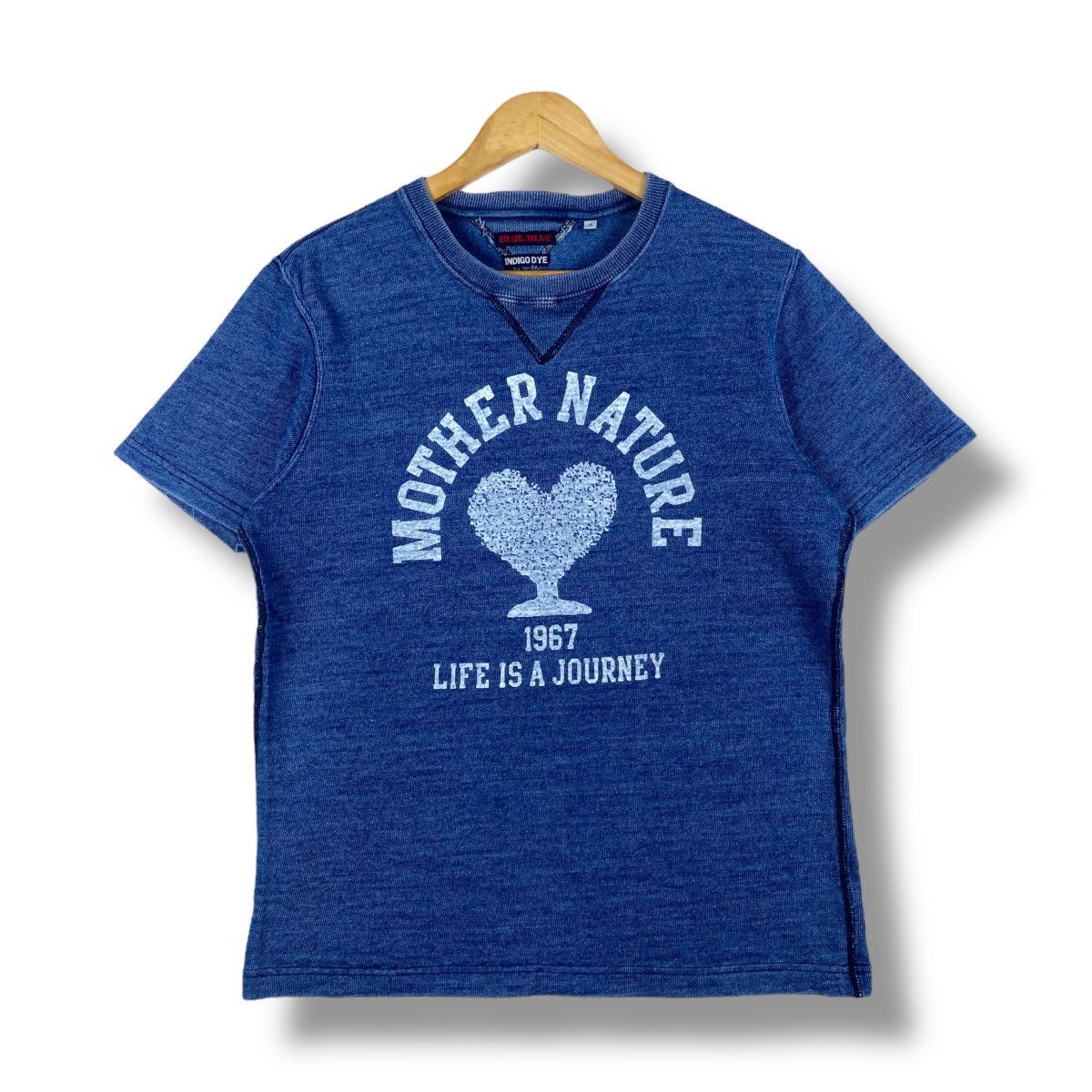 Indigo × Japanese Brand BLUE BLUE Indigo Dye Mother Nature Natural Indigo Tee Shirt Size US M / EU 48-50 / 2 - 1 Thumbnail