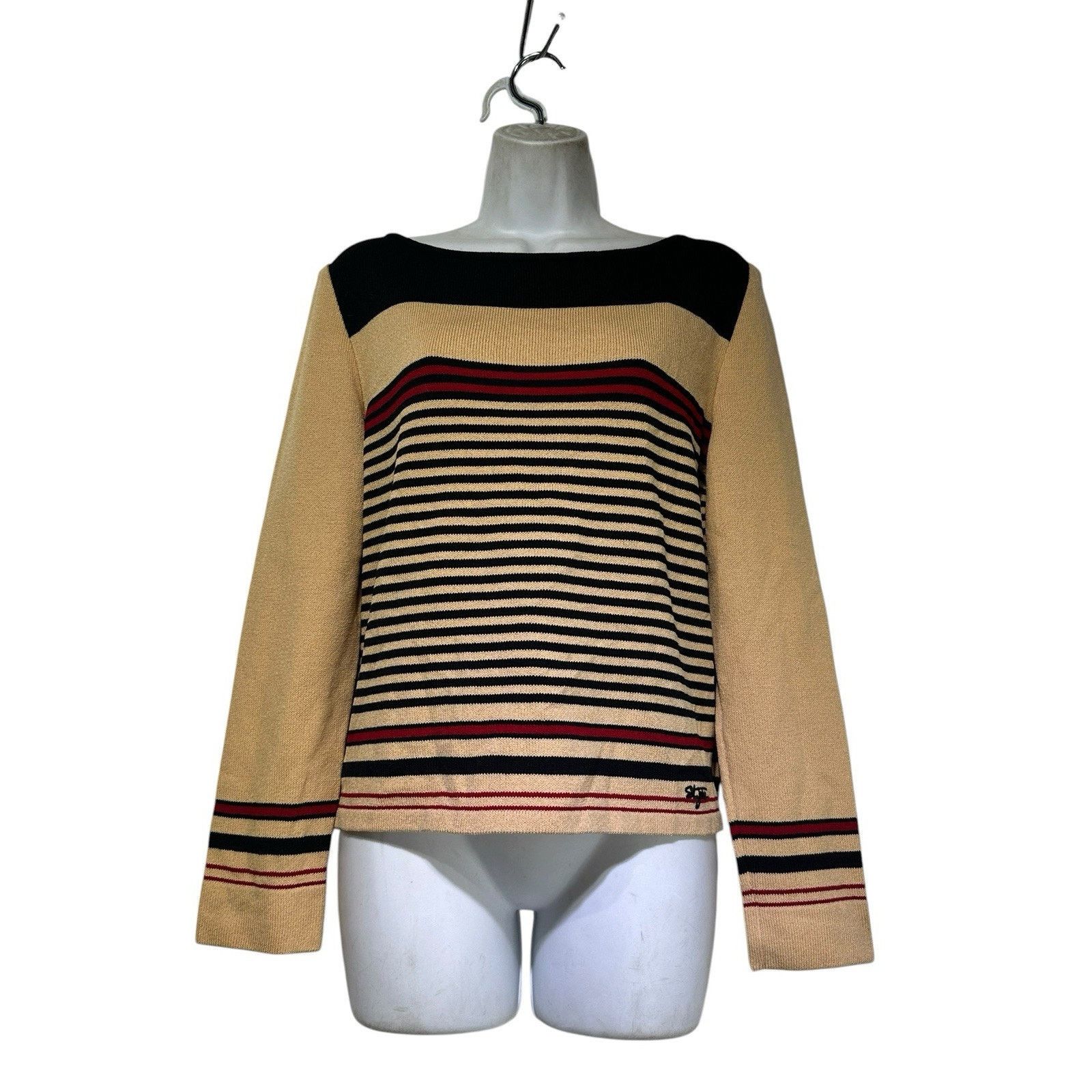 St. John vintage St. John Sport Boat Neck Stripped Sweater Size M Size M / US 6-8 / IT 42-44 - 1 Thumbnail