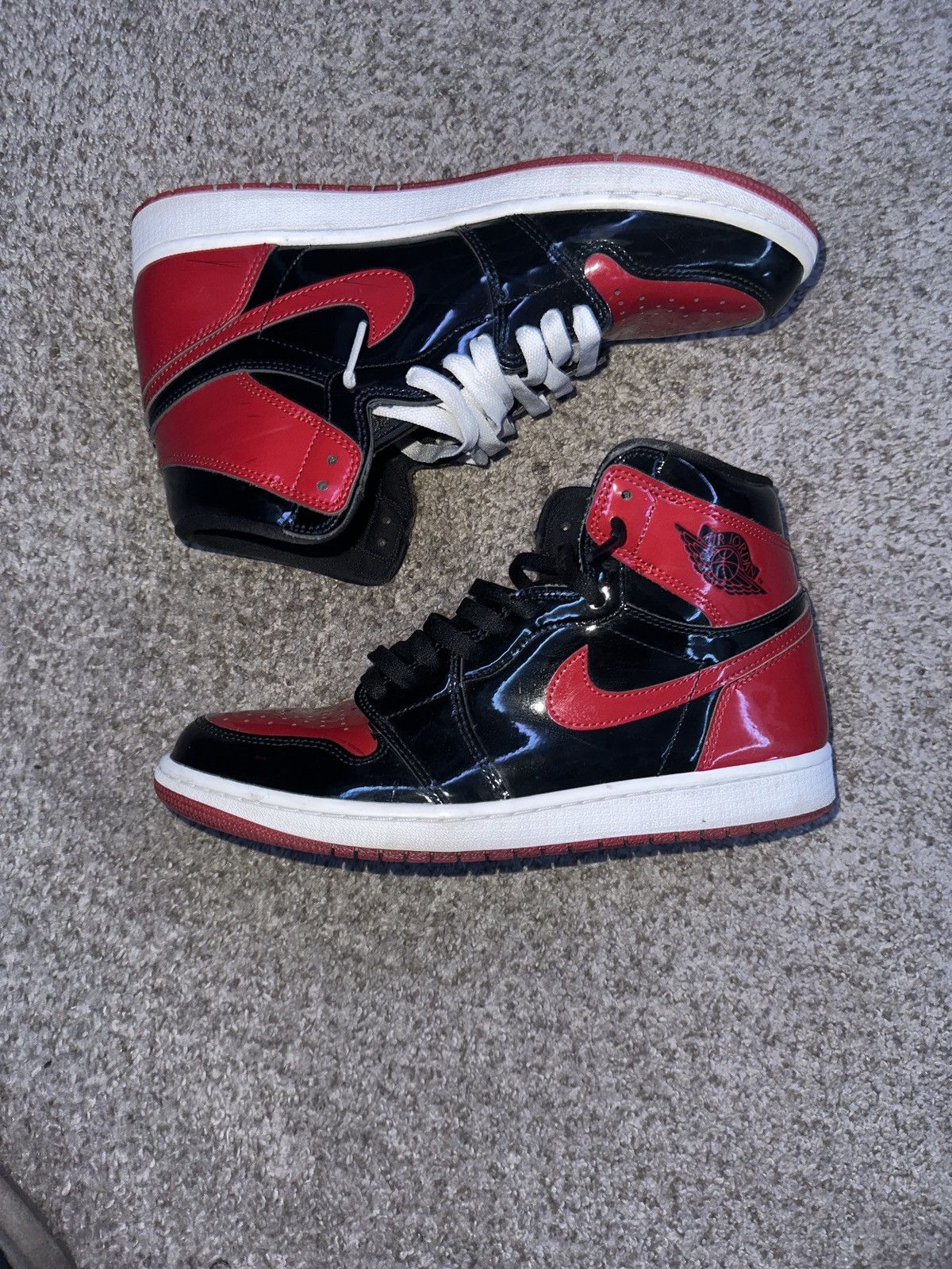 Jordan Brand Jordan 1 Patent Bred Size US 10.5 / EU 43-44 - 4 Thumbnail