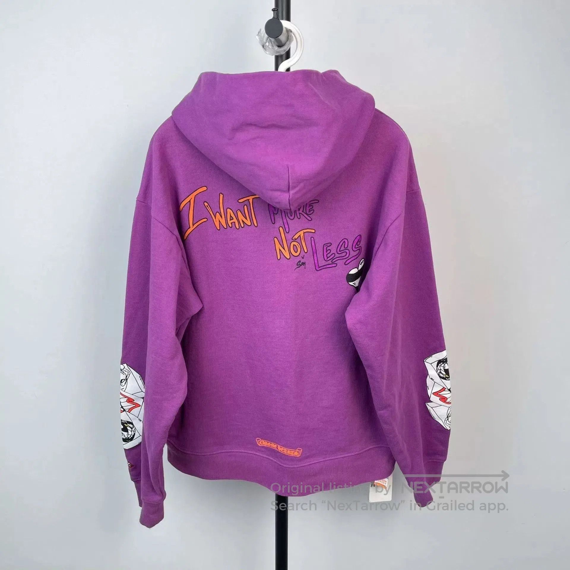 Chrome Hearts Purple Graphic Hoodie with Front Pocket and Sleeve Art. Size US M / EU 48-50 / 2 - 2 Thumbnail