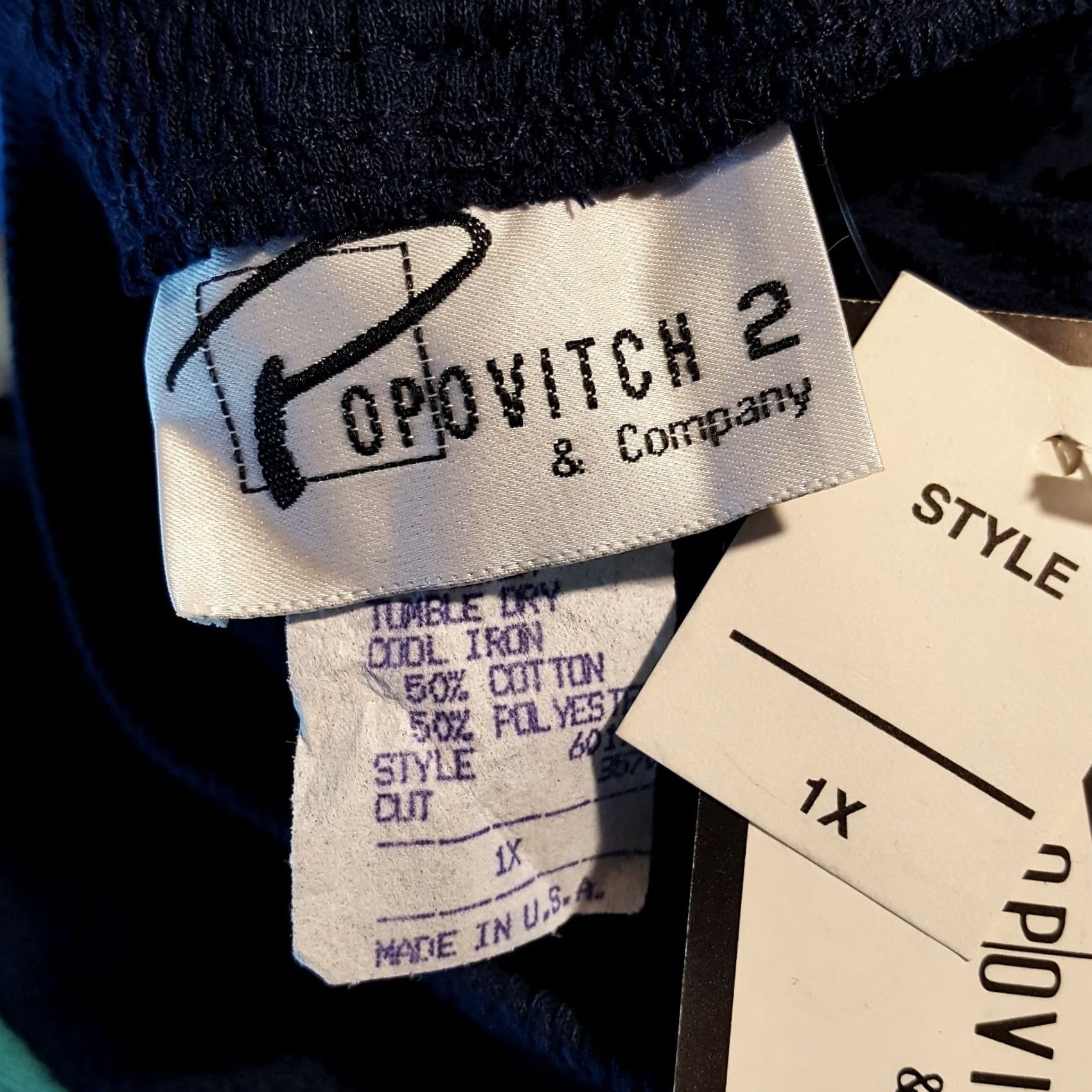 Vintage VINTAGE Popovitch Jersey Shorts Women's 1X Elastic Waist Blue Athletic 80s 90s Sports Shorts Womens Size XS / US 0-2 / IT 36-38 - 5 Thumbnail
