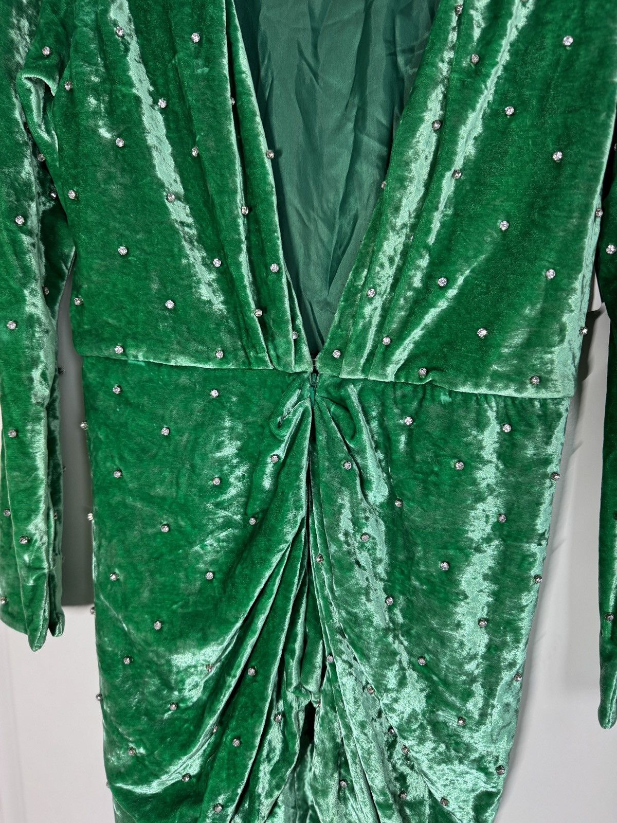 The Attico The Attico Crystal-embellished Reversible Ruched Mini Dress Size S / US 4 / IT 40 - 12 Thumbnail