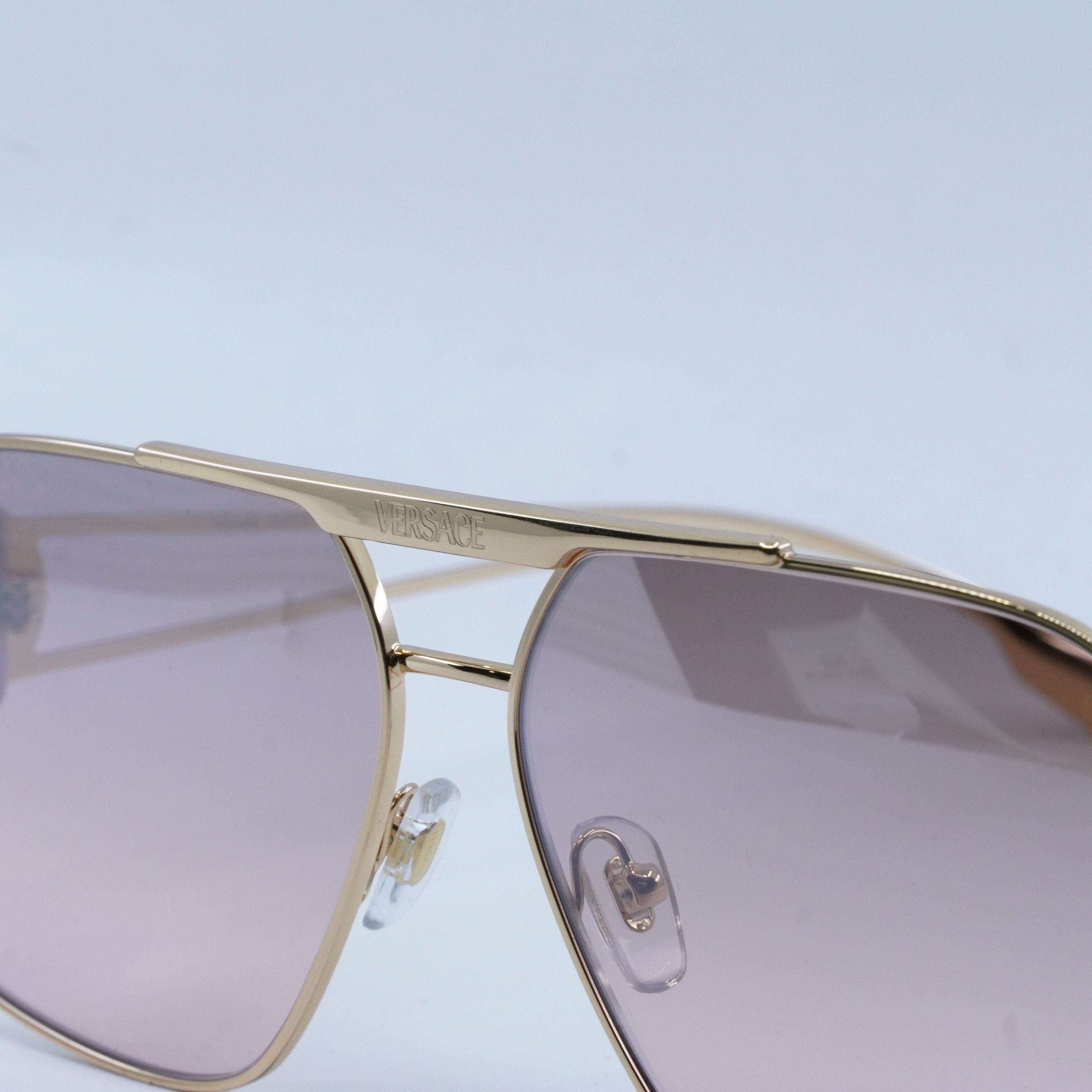 Versace Versace VE2269 10027E Sunglasses Gold Geometric Frame Size ONE SIZE - 16 Thumbnail