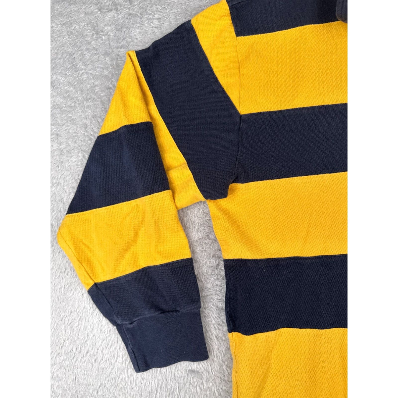 Nautica Nautica Polo Shirt Men XL Yellow Blue Stripe 100% Cotton Long Sleeve Slim Fit Shirt Sports Casual Outdoor Size US XL / EU 56 / 4 - 3 Thumbnail
