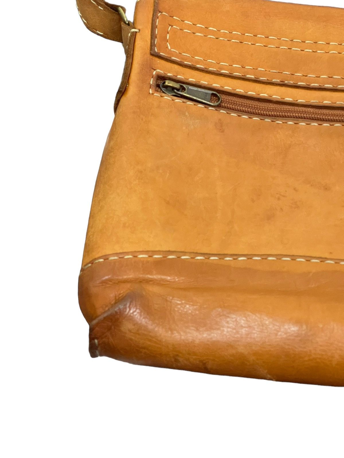Genuine Leather Full Leather Patina Unknown Handmade Cross Body Bag 3🟩 Size ONE SIZE - 12 Thumbnail