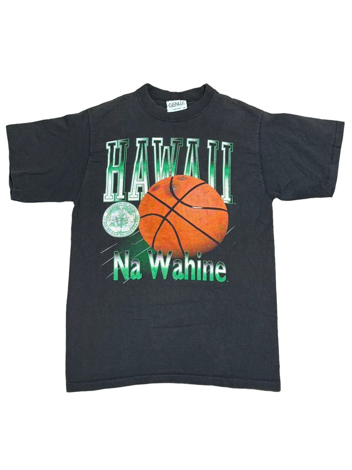 image of American College x Made In USA Vintage Hawaii Na Wahine University Of Hawaii in Black (Size Medium)
