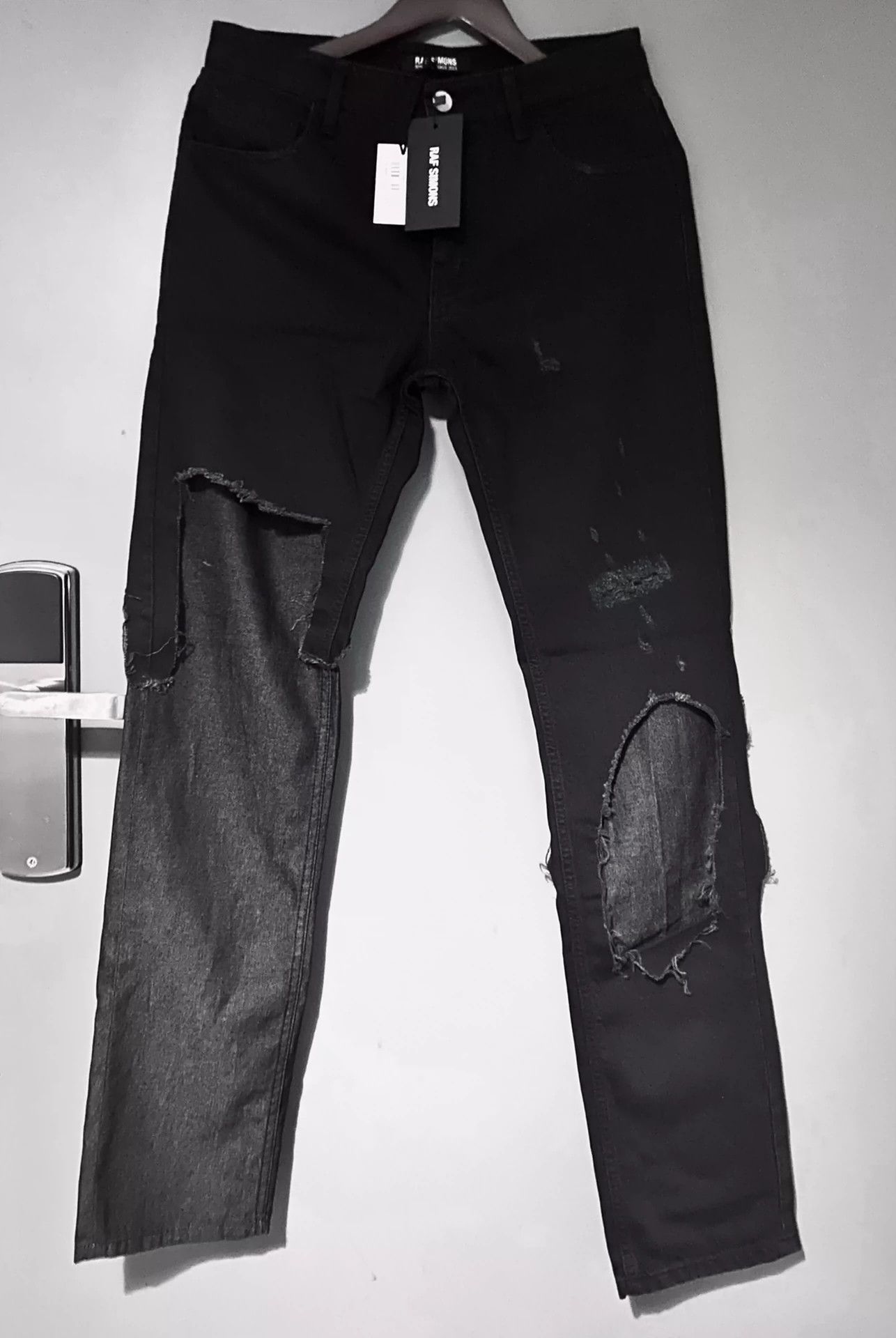 Raf Simons Raf Simons SS23 final season new layered ripped jeans -DMC Size US 31 - 1 Thumbnail