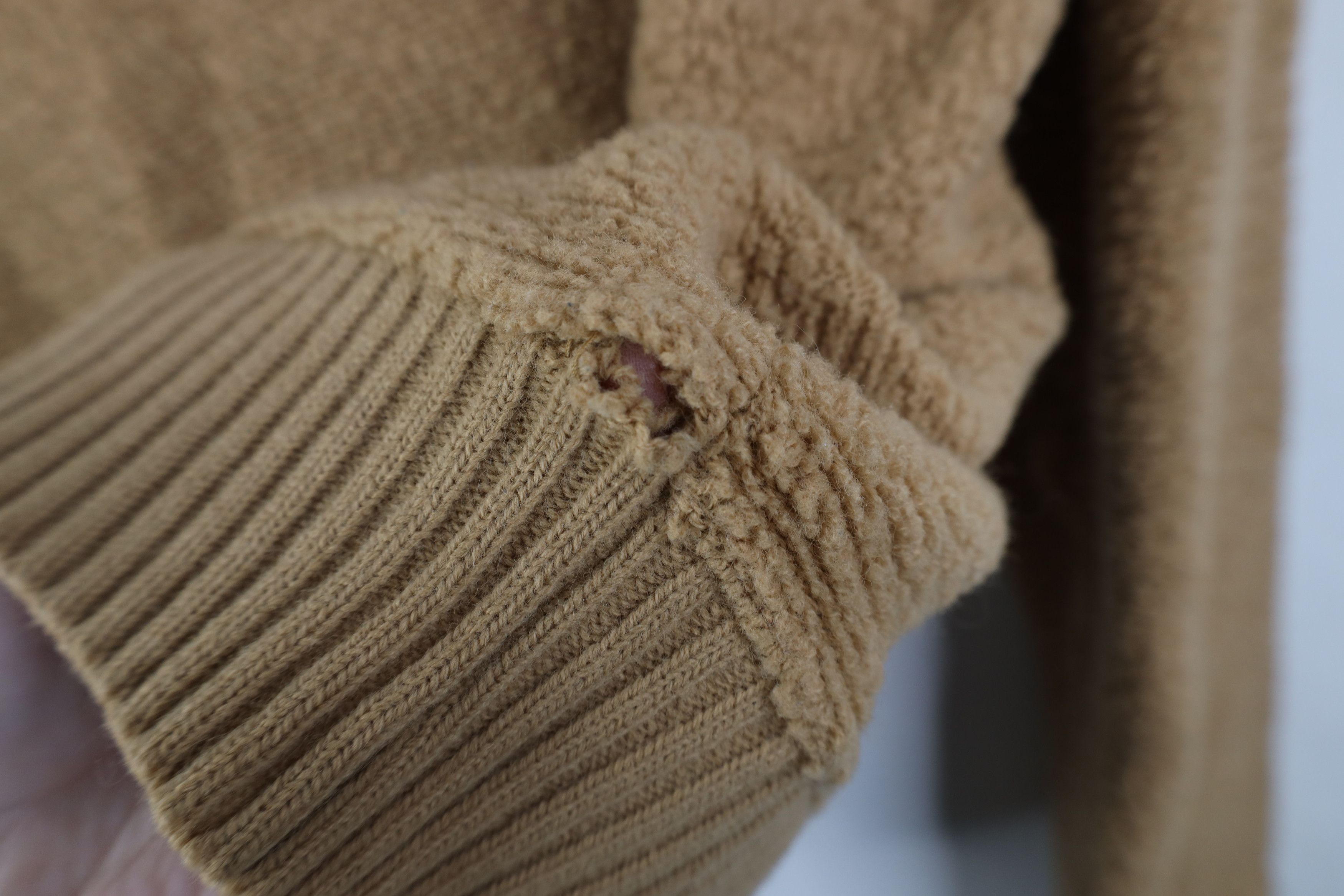 Vintage Vintage 70s Streetwear Textured Fleece V-Neck Sweater USA Size L / US 10 / IT 46 - 5 Thumbnail