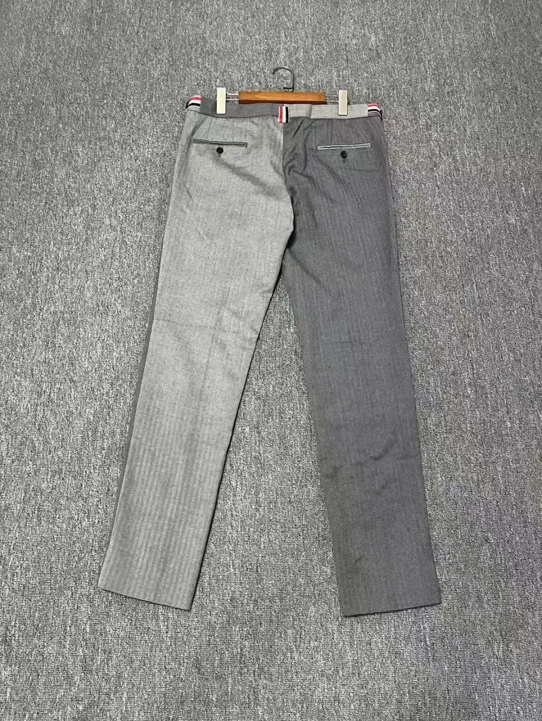 Thom Browne Thom Browne color-block herringbone wool trousers-yw Size US 29 - 3 Thumbnail