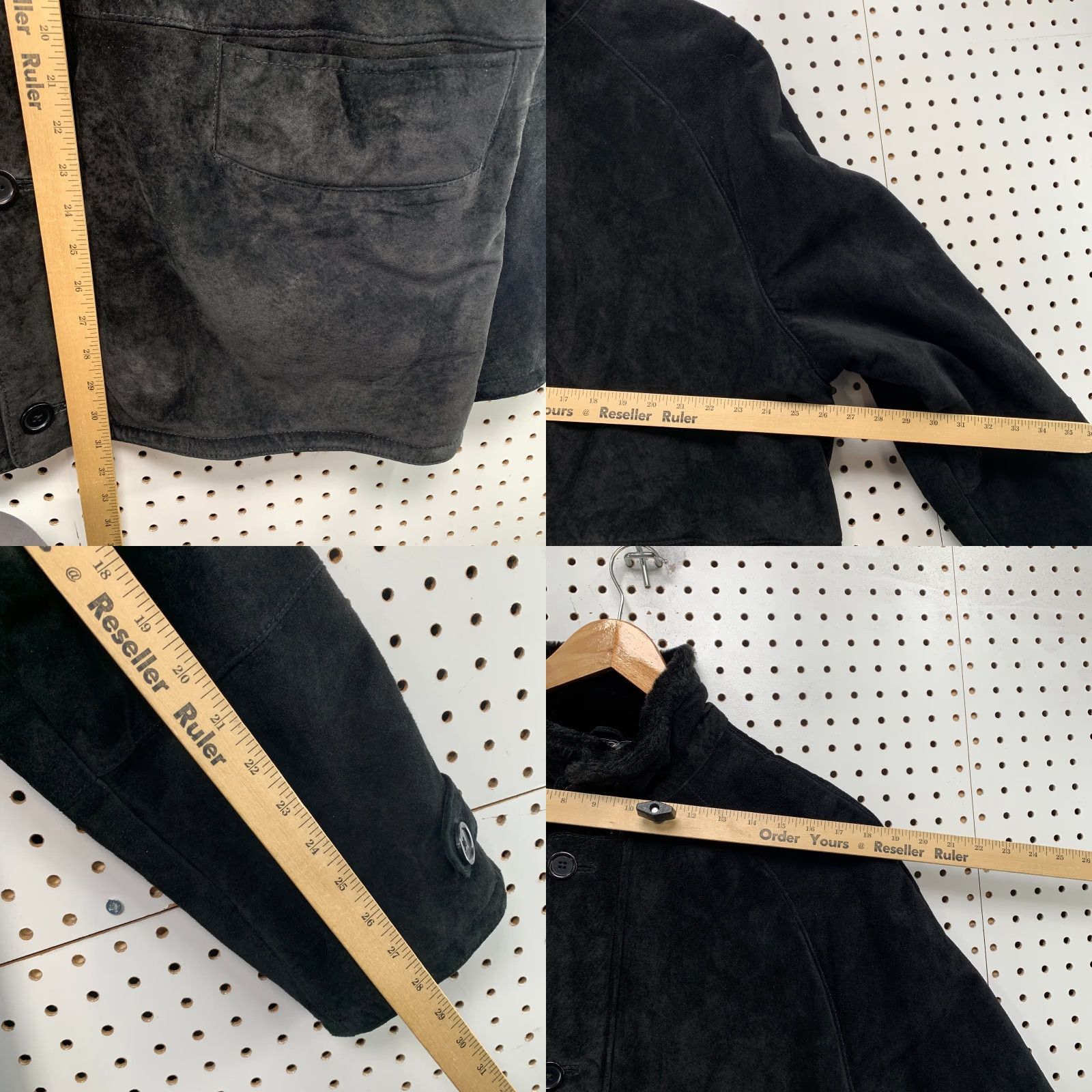 Vintage Terry Lewis Leather Suede Jacket Womens XL Black Faux Fur Liner Classic Luxuries Jacket Womens XL Black Leather Suede Terry Lewis Size XL / US 12-14 / IT 48-50 - 9 Thumbnail