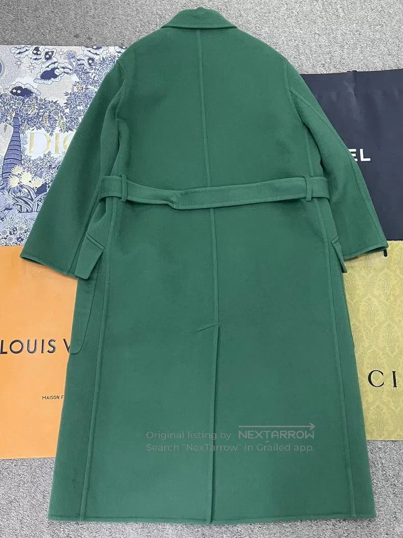 Hermes Hermes Green Double-sided Tied Cashmere Big Coat Size 4XL / US 24-26 - 3 Thumbnail