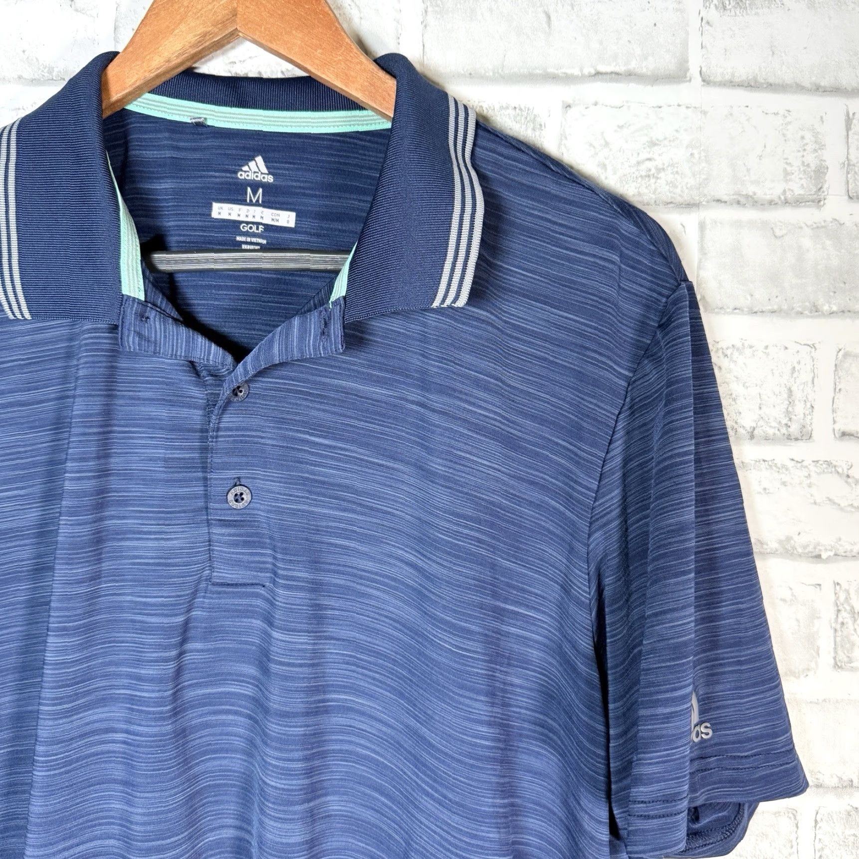 Adidas Adidas Polo Shirt Golf Mens Size M Athletic Blue Polo Shirt Golf Adidas Men M Blue Size US M / EU 48-50 / 2 - 2 Thumbnail