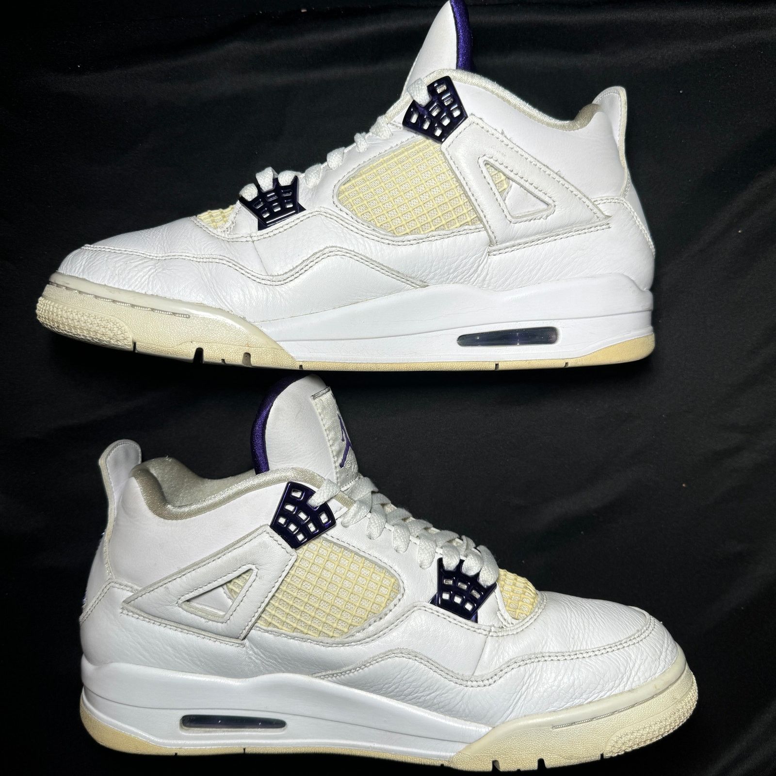 Jordan Brand × Nike Size 10.5 - Air Jordan 4 Retro Purple Metallic Men's Shoes Size US 10.5 / EU 43-44 - 2 Thumbnail