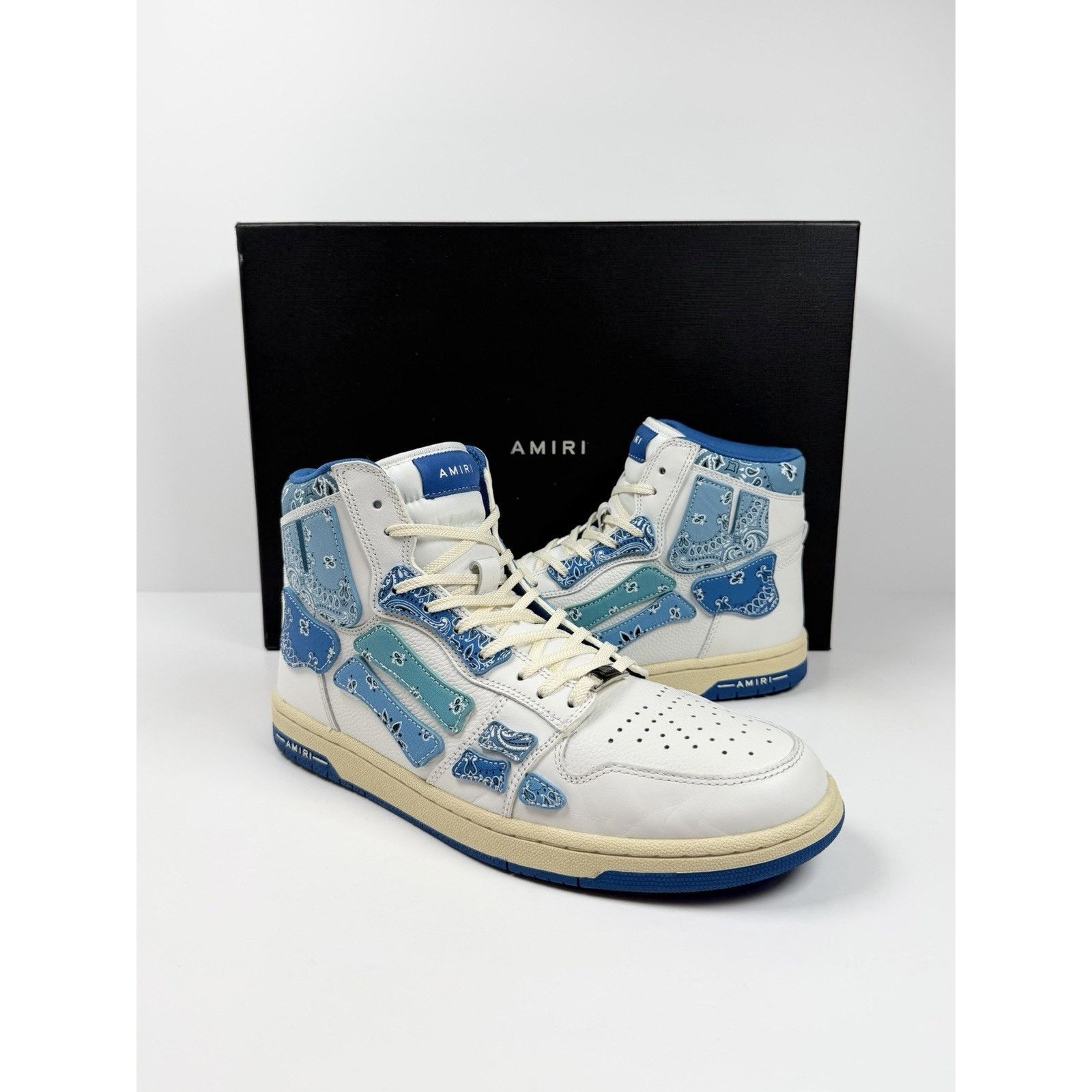 Amiri Size 44EU/11US - Amiri Skel Top Bandana Blue High TRIED ON Size US 11 / EU 44 - 2 Thumbnail