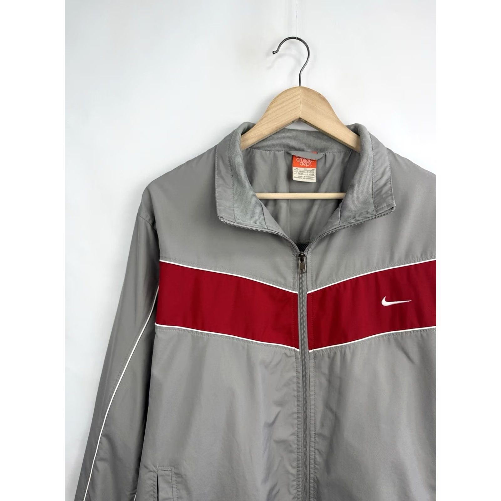 Nike 🇺🇸 Vintage 90s Nike Athletic Dept Track Jacket Windbreaker XL Gray Size US XL / EU 56 / 4 - 3 Thumbnail