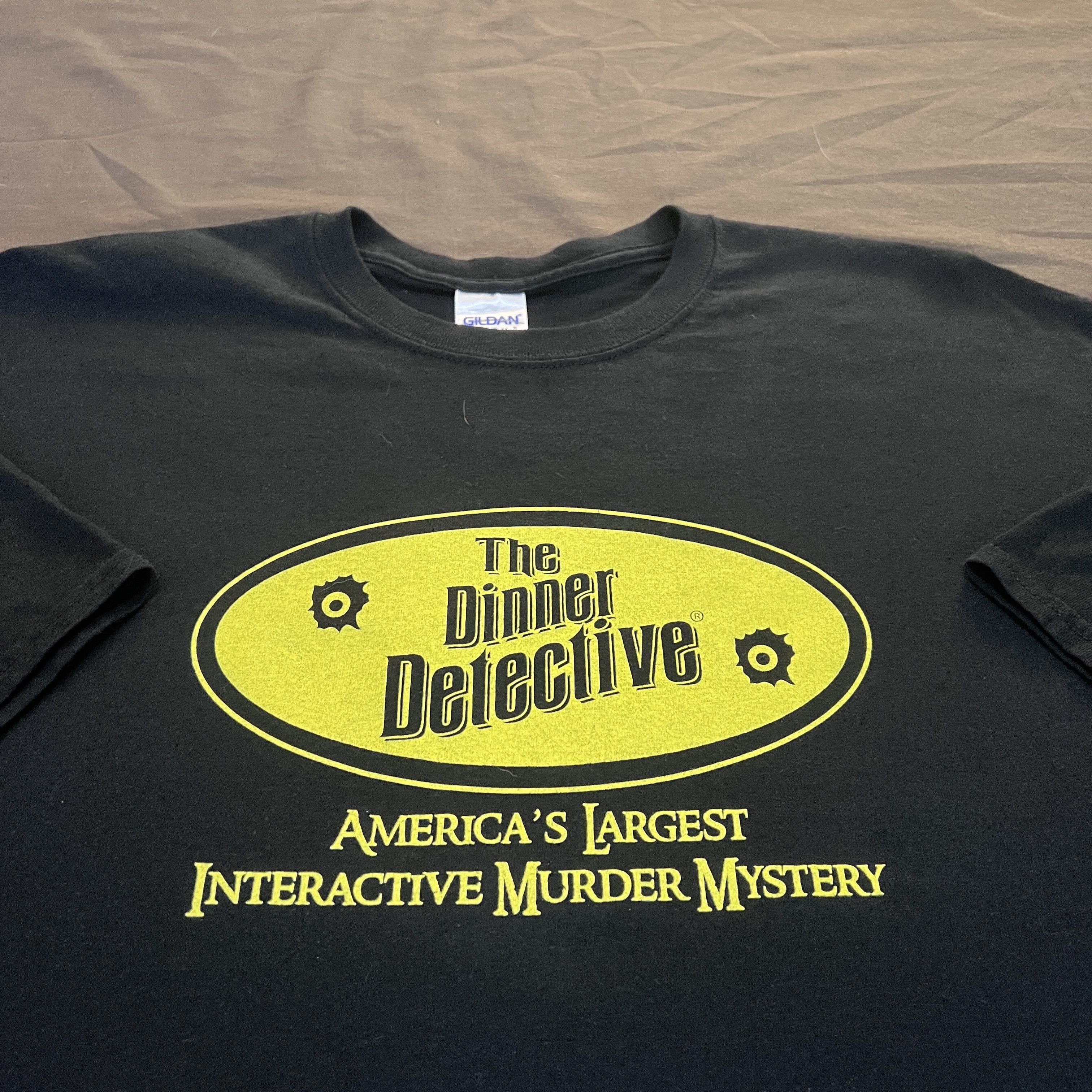 Vintage Vintage Y2K The Dinner Detective Promo Tee 2XL Colt pistol Size US XXL / EU 58 / 5 - 5 Thumbnail