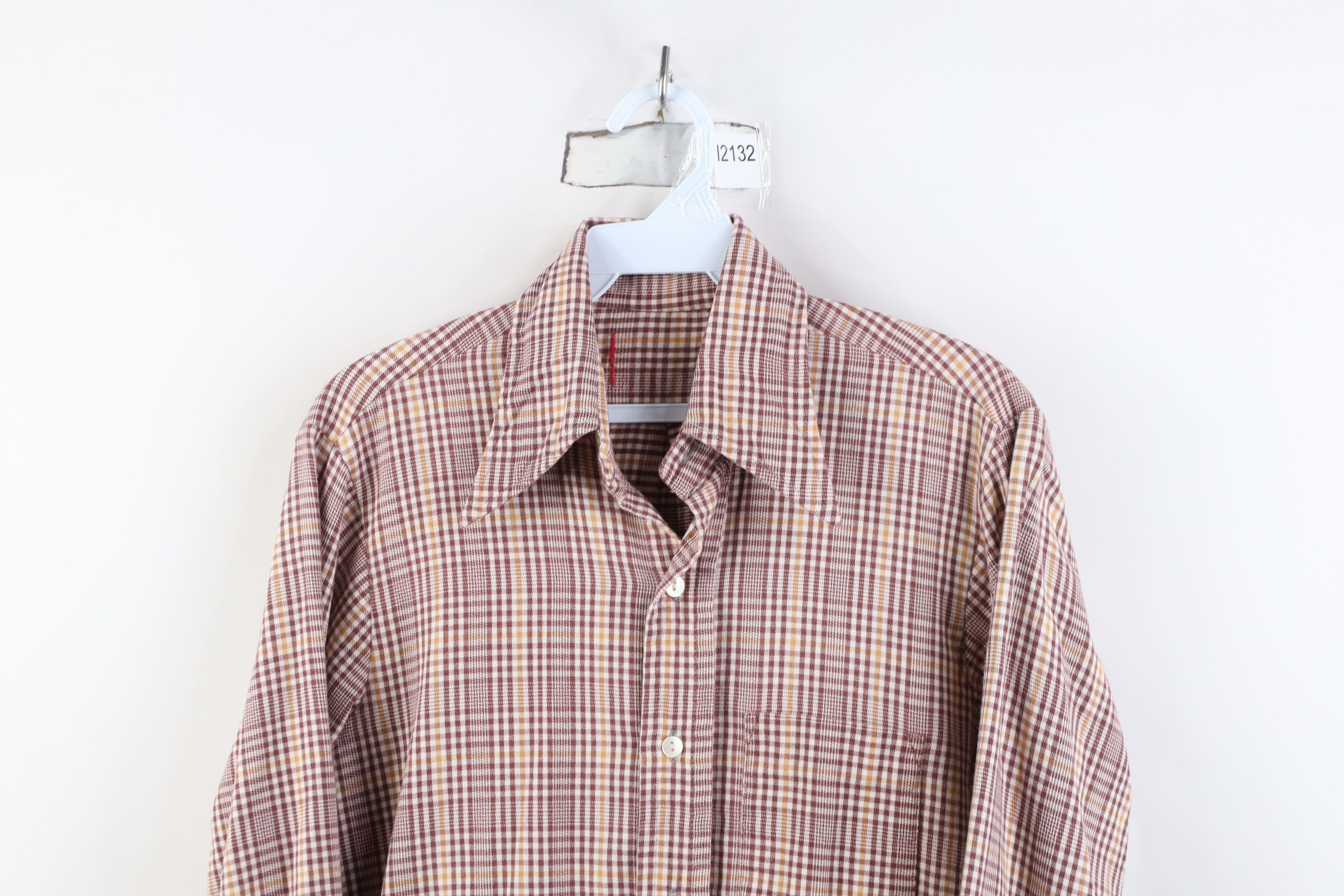 Vintage Vintage 60s 70s Streetwear Collar Flannel Button Shirt Size US S / EU 44-46 / 1 - 2 Thumbnail