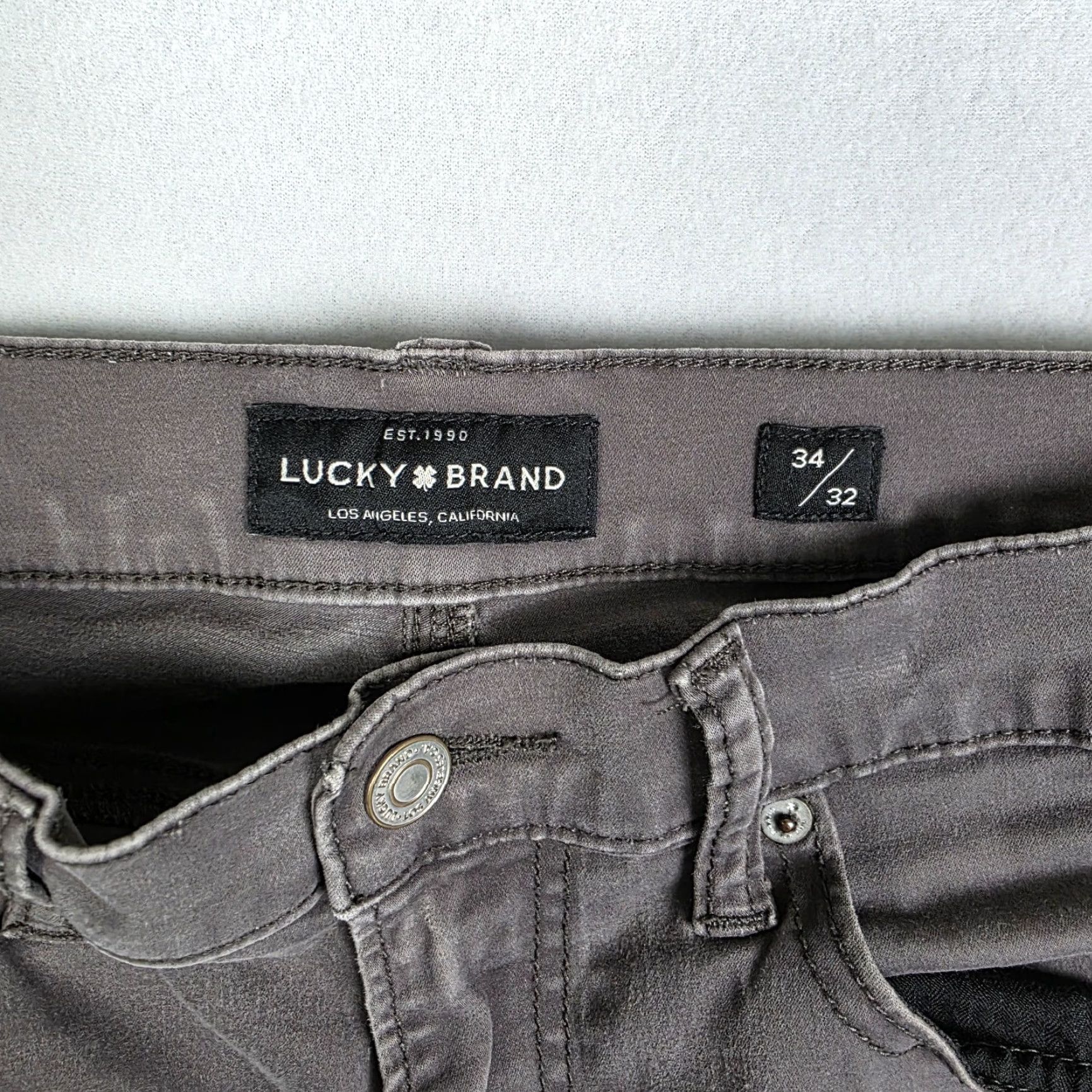Lucky Brand Lucky Brand 121 Slim Pants Mens 34x32 Gray Chino Gorpcore Casual Outdoors Chino Slimming Mens Size US 34 / EU 50 - 3 Thumbnail