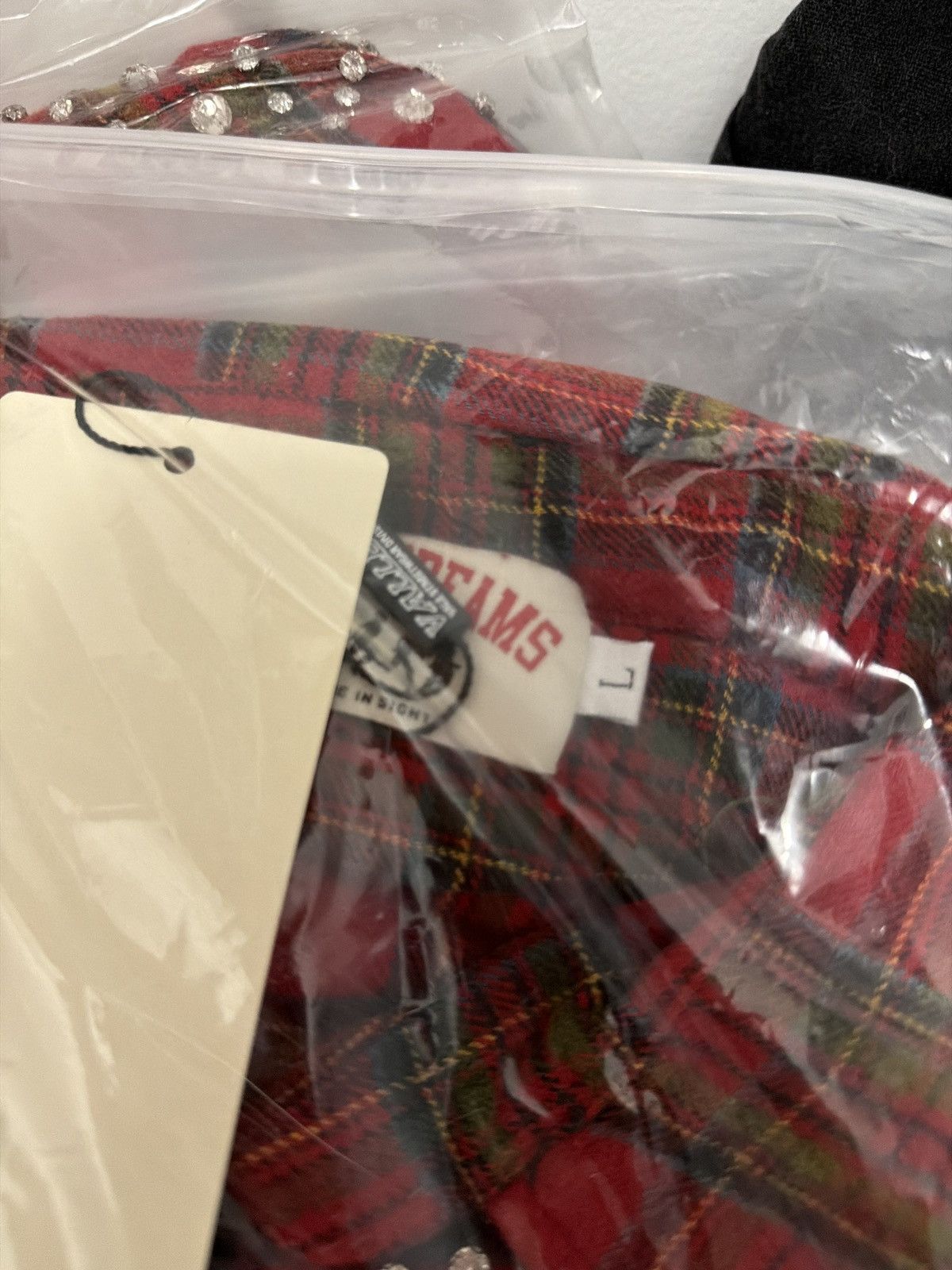 Vale Vale Flannel Red Web Rhinestone Size US L / EU 52-54 / 3 - 4 Thumbnail