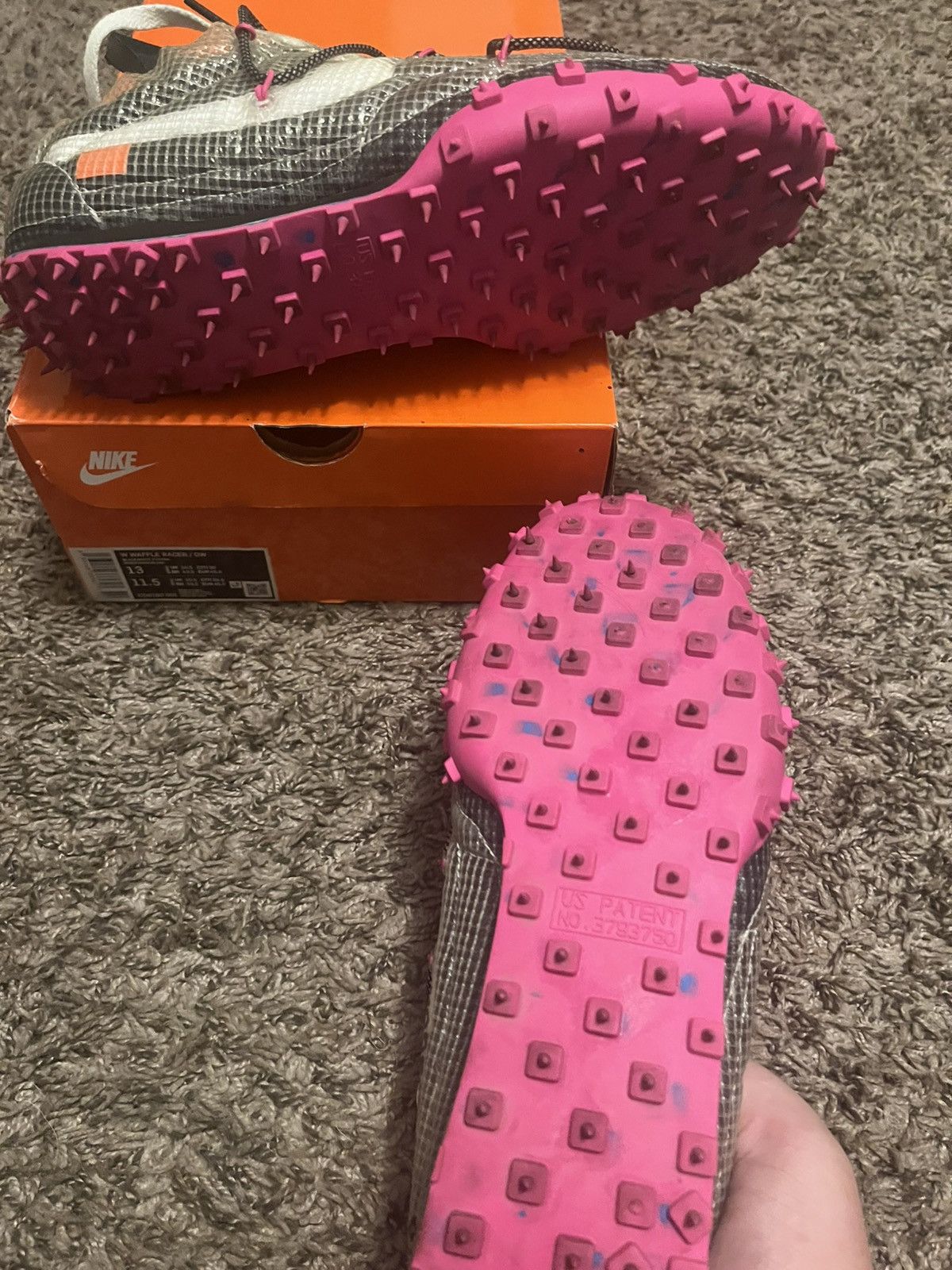 Nike × Off-White Nike Off-White Waffle Racer Fuchsia Size US 11 / EU 44 - 2 Thumbnail