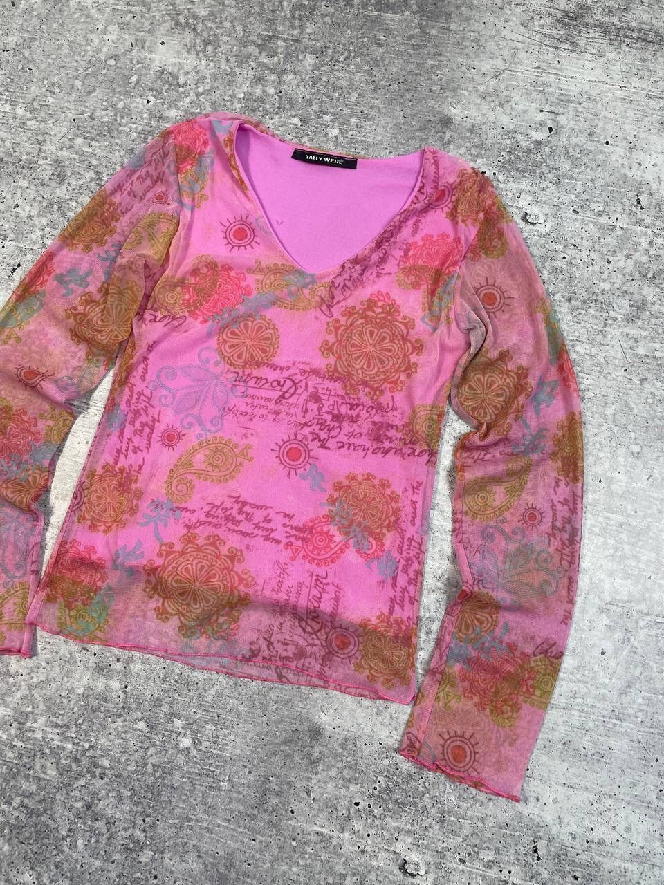 If Six Was Nine Vintage Jean Paul Gaultier Save The Queen Style Mesh Top Y2K Size M / US 6-8 / IT 42-44 - 3 Thumbnail
