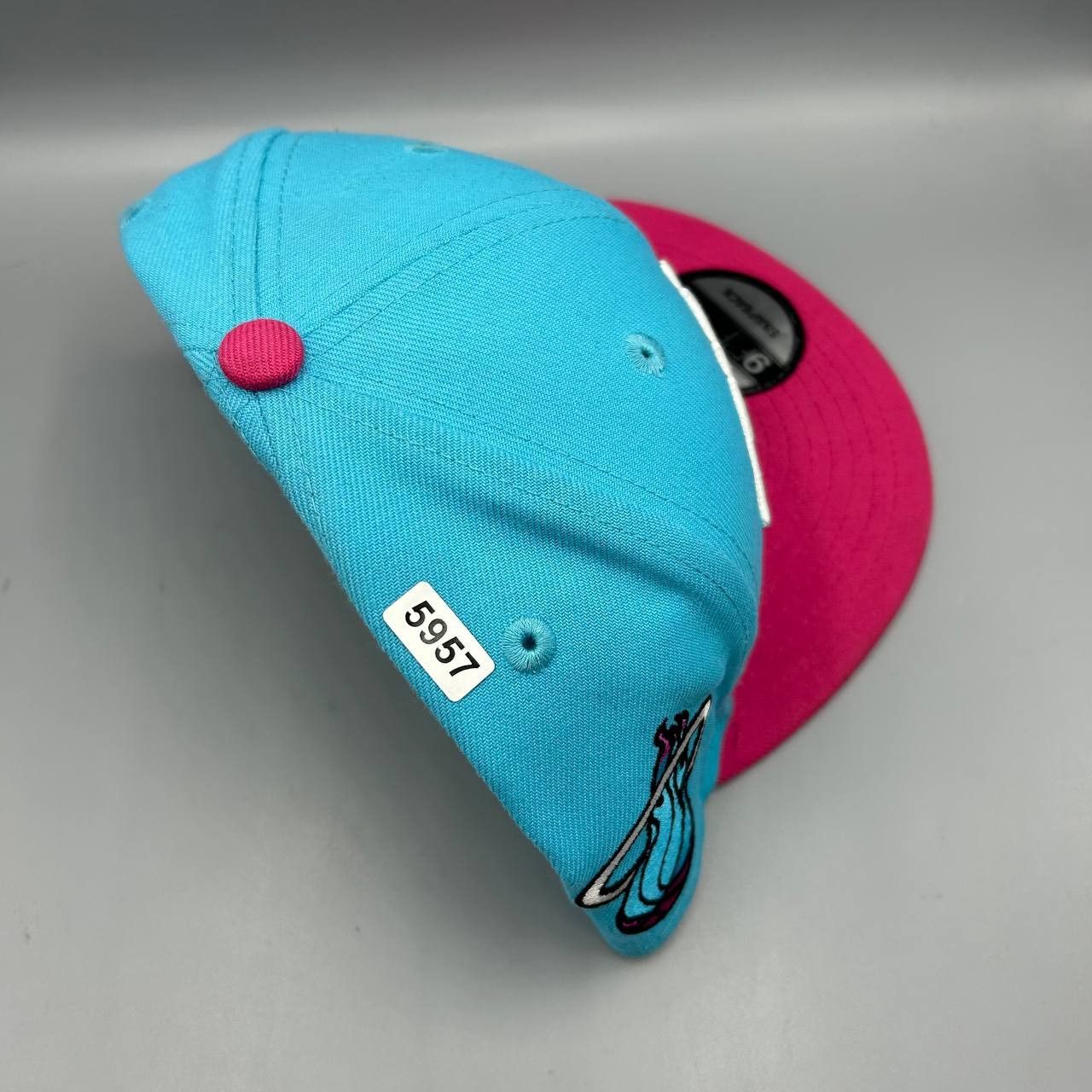 New Era Miami Heat Hat Men Blue NBA 9Fifty New Era Snap Back Cap New Size ONE SIZE - 9 Thumbnail